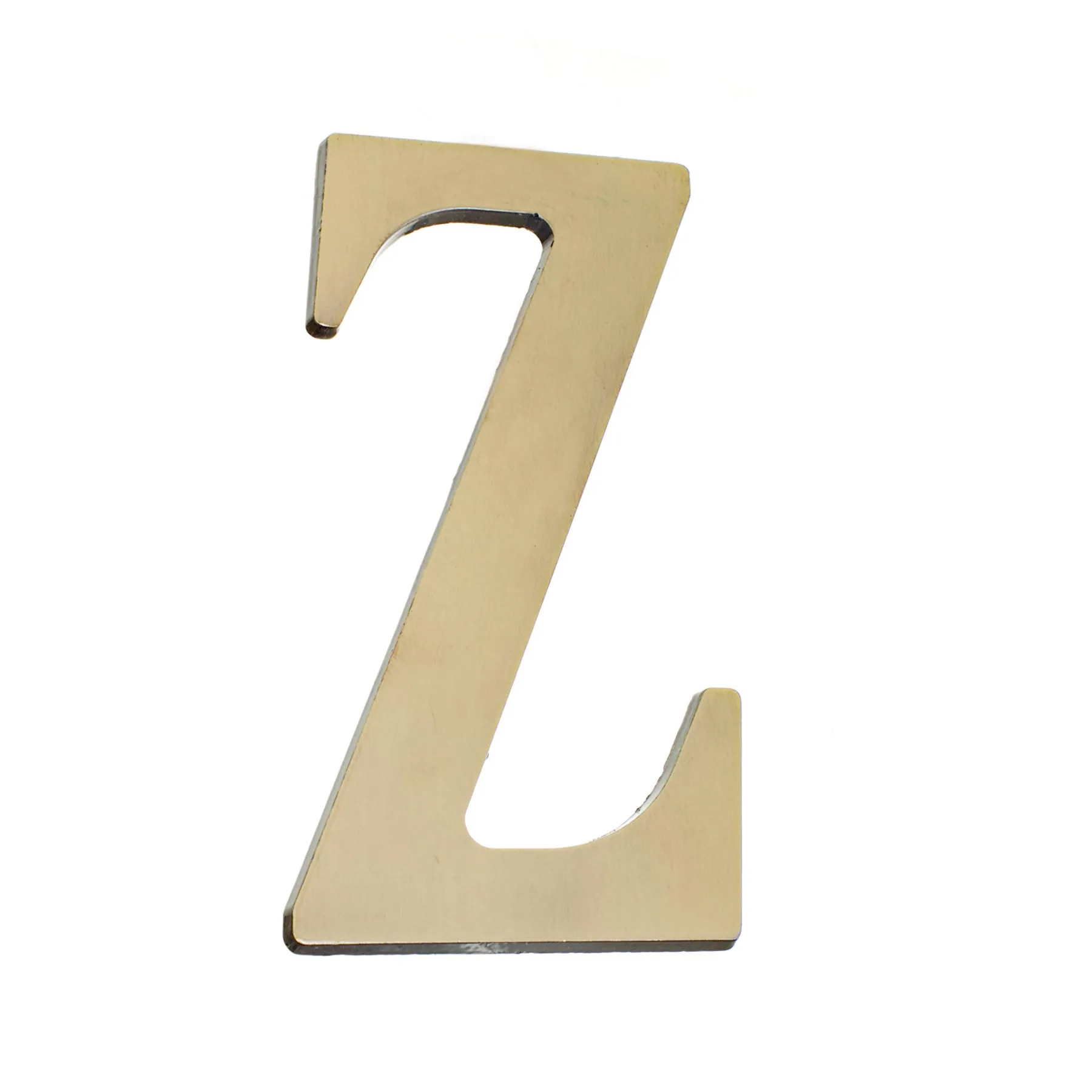Letra Residencial "Z" 13cm Zamac Dourado