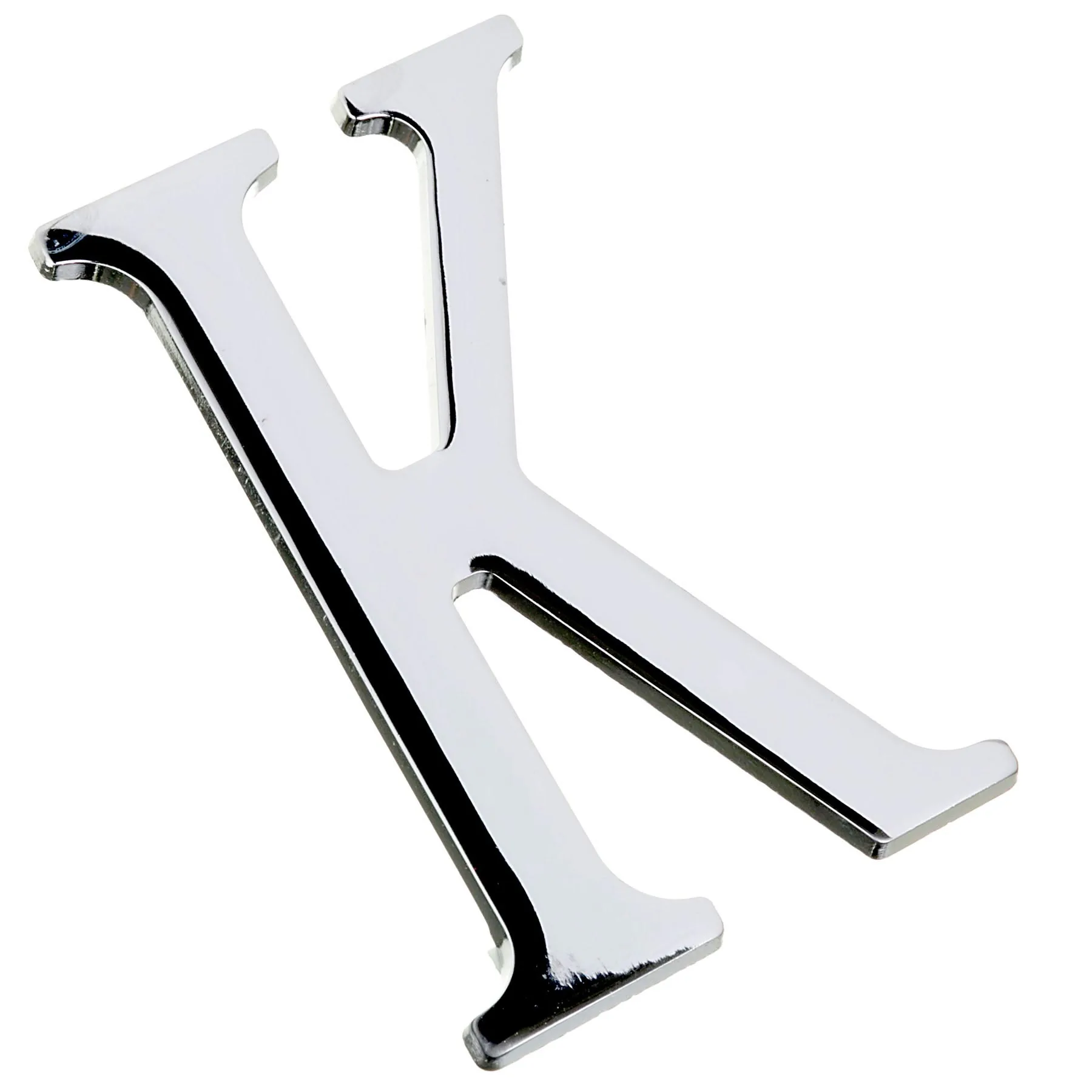 Letra Residencial "K" 13cm Zamac Prata