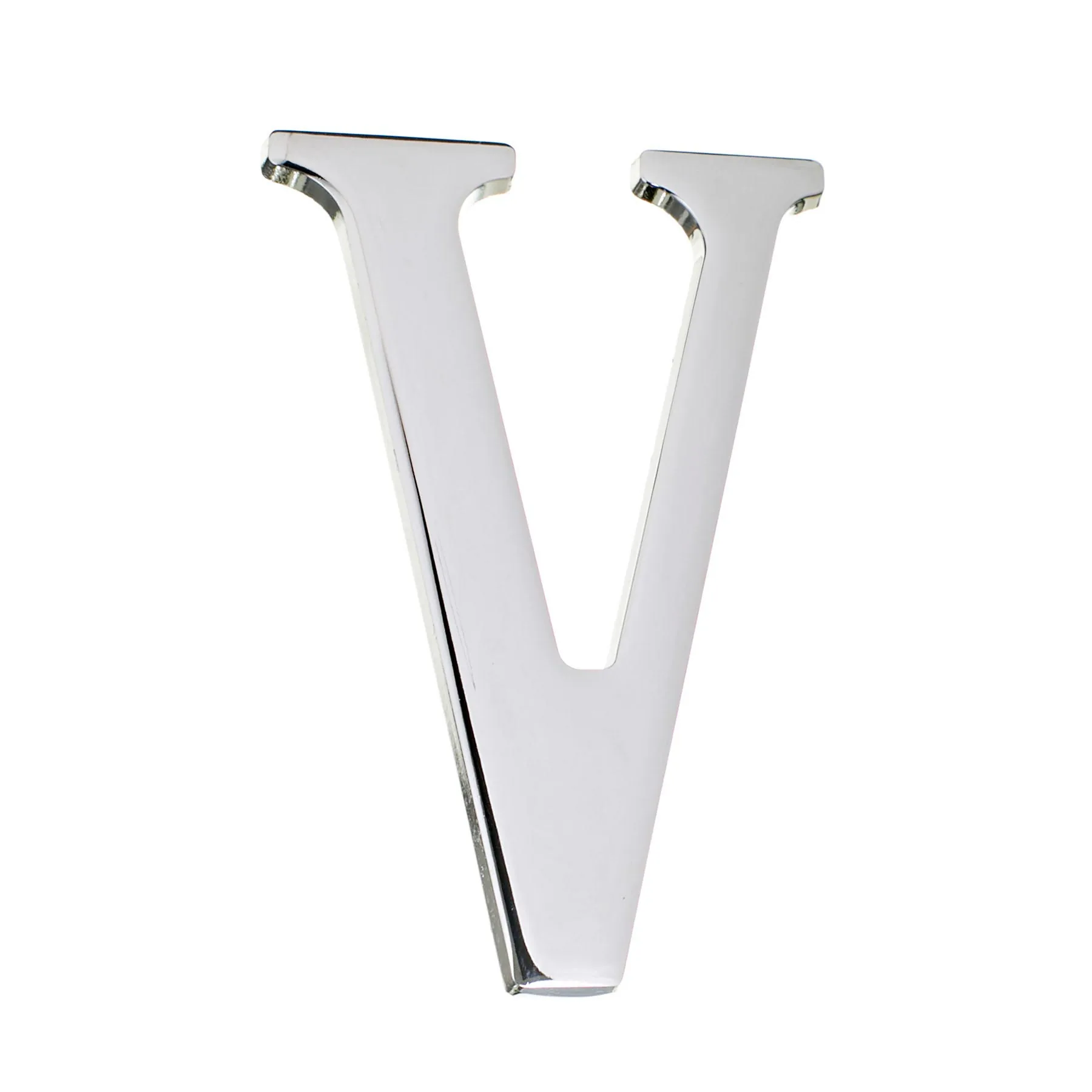 Letra Residencial "V" 13cm Zamac Prata
