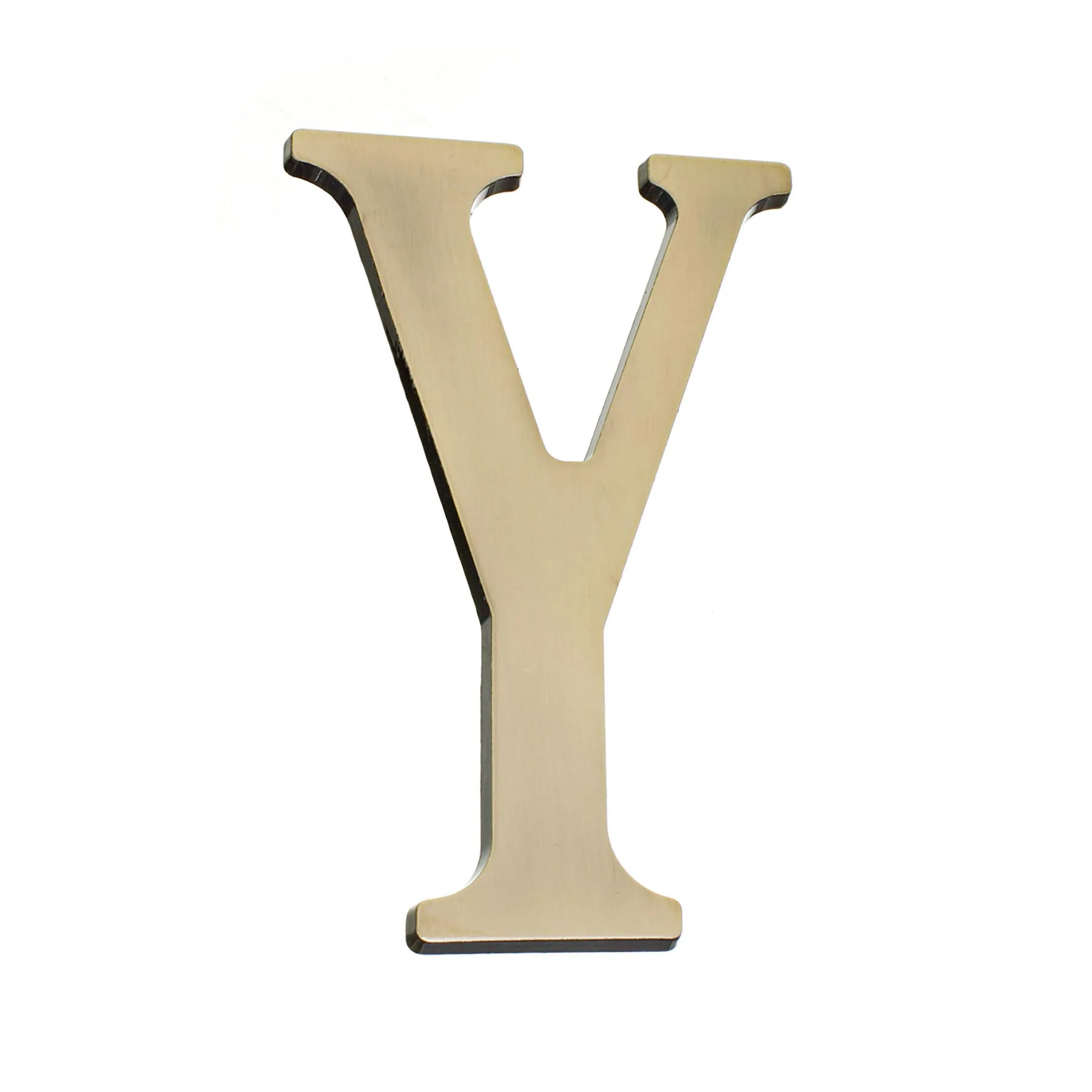 Letra Residencial "Y" 13cm Zamac Dourado