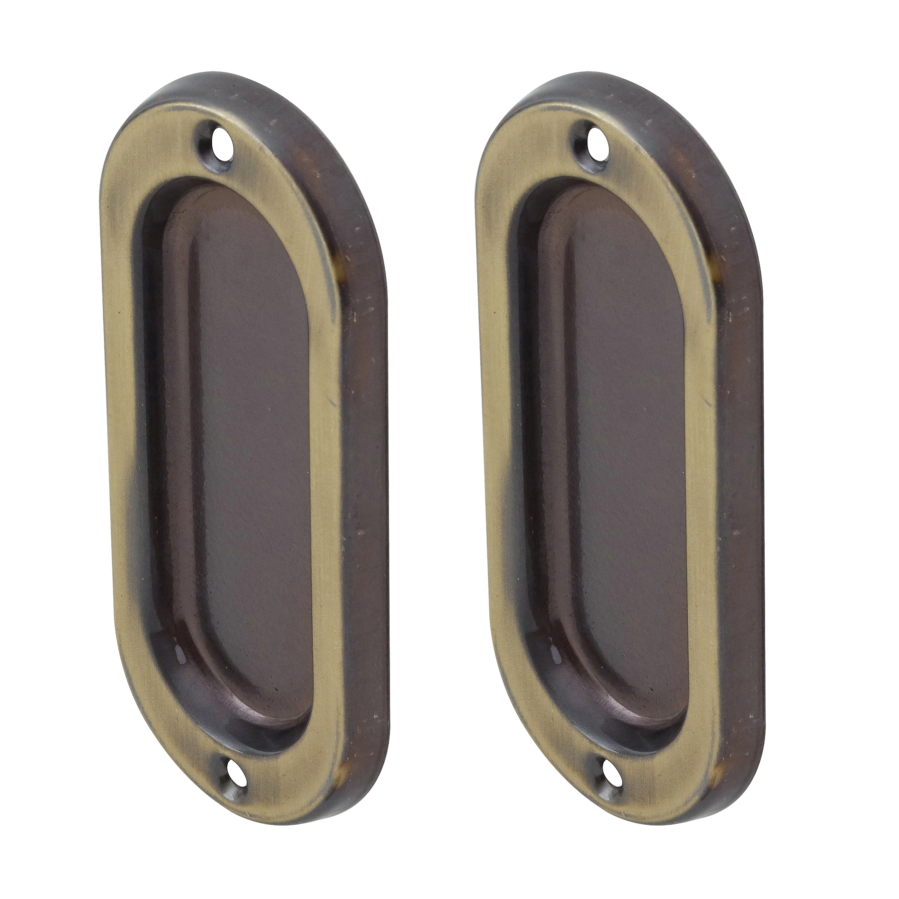 Fecho Concha Sobrepor Aço Oxidado 100x40mm 2 peças
