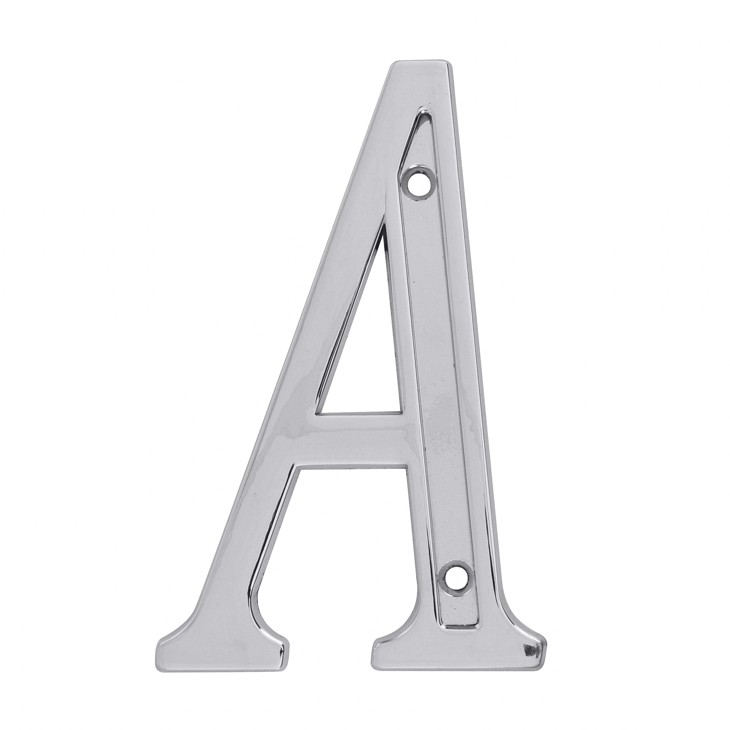 Letra Casa "A" 13cm Parafusar Zamac Prata