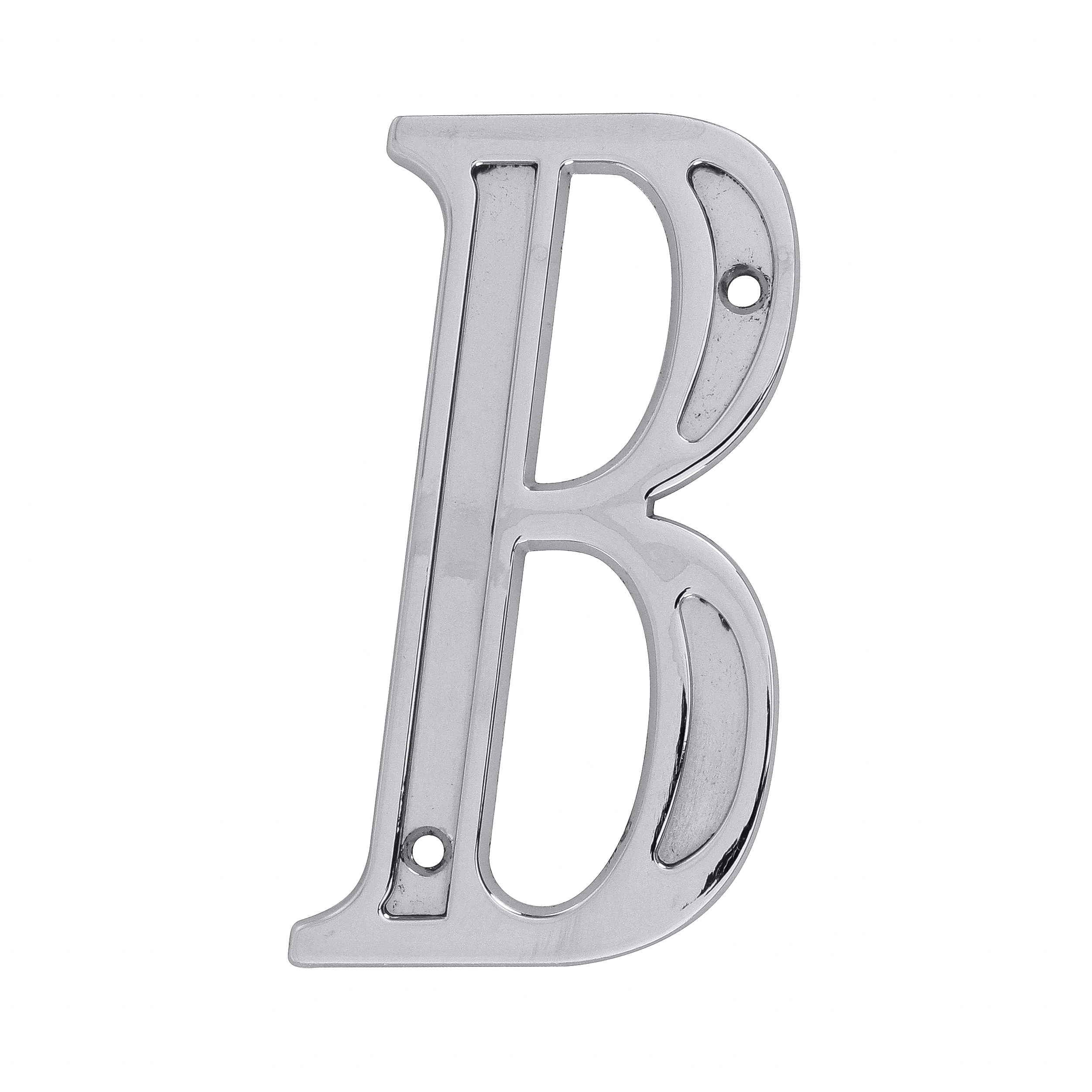 Letra Casa "B" 13cm Parafusar Zamac Prata