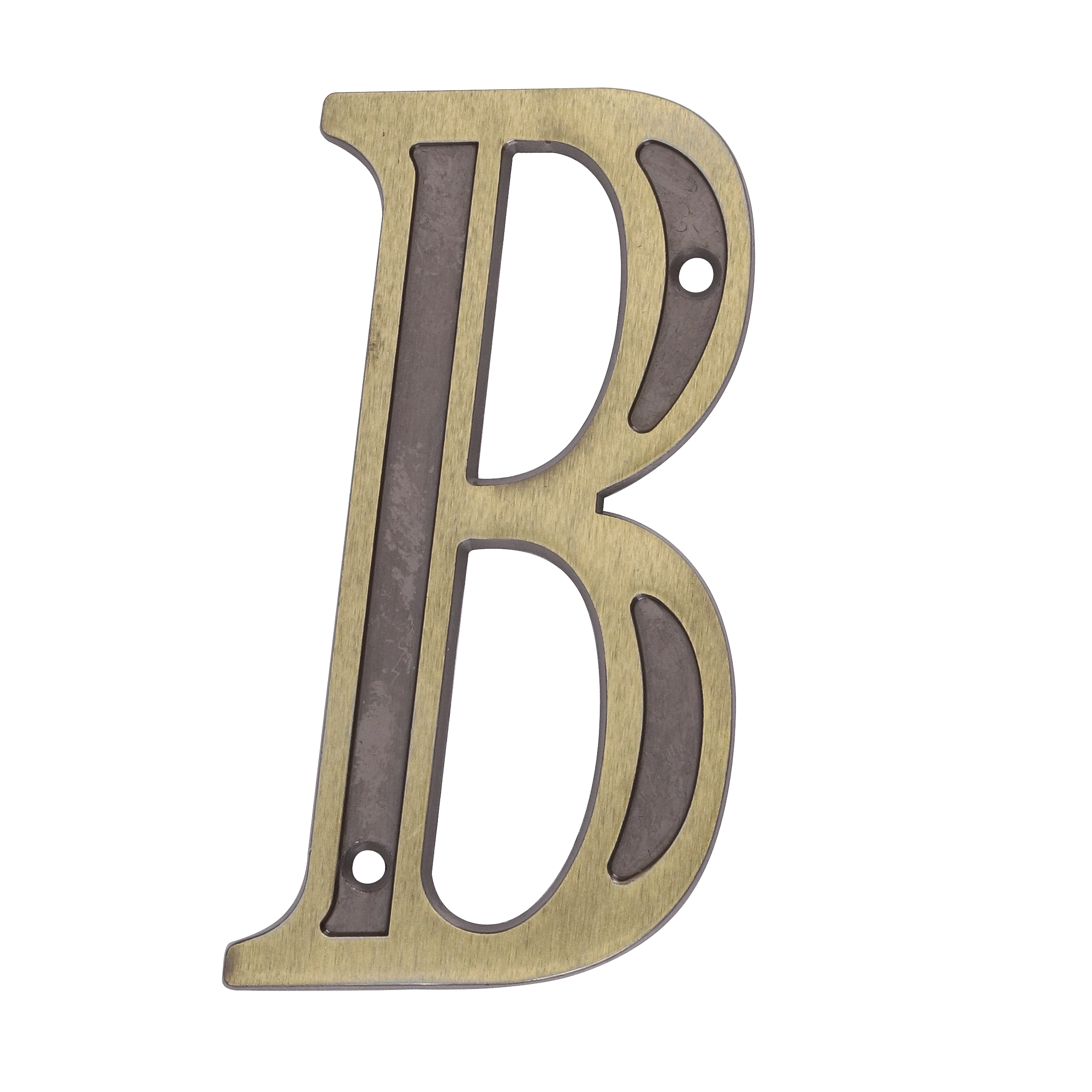 Letra Casa "B" 13cm Parafusar Zamac Dourado