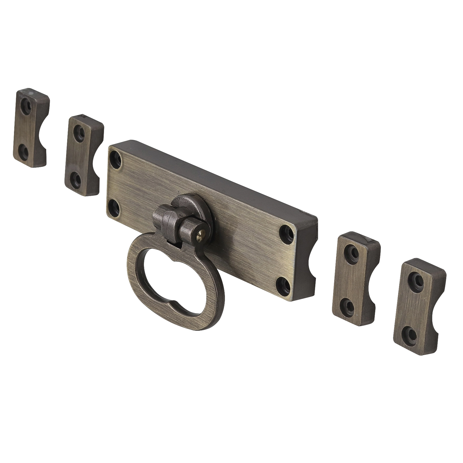 Cremona para Janela Sobrepor Zamac Dourado Oxidado 110x40mm União Mundial