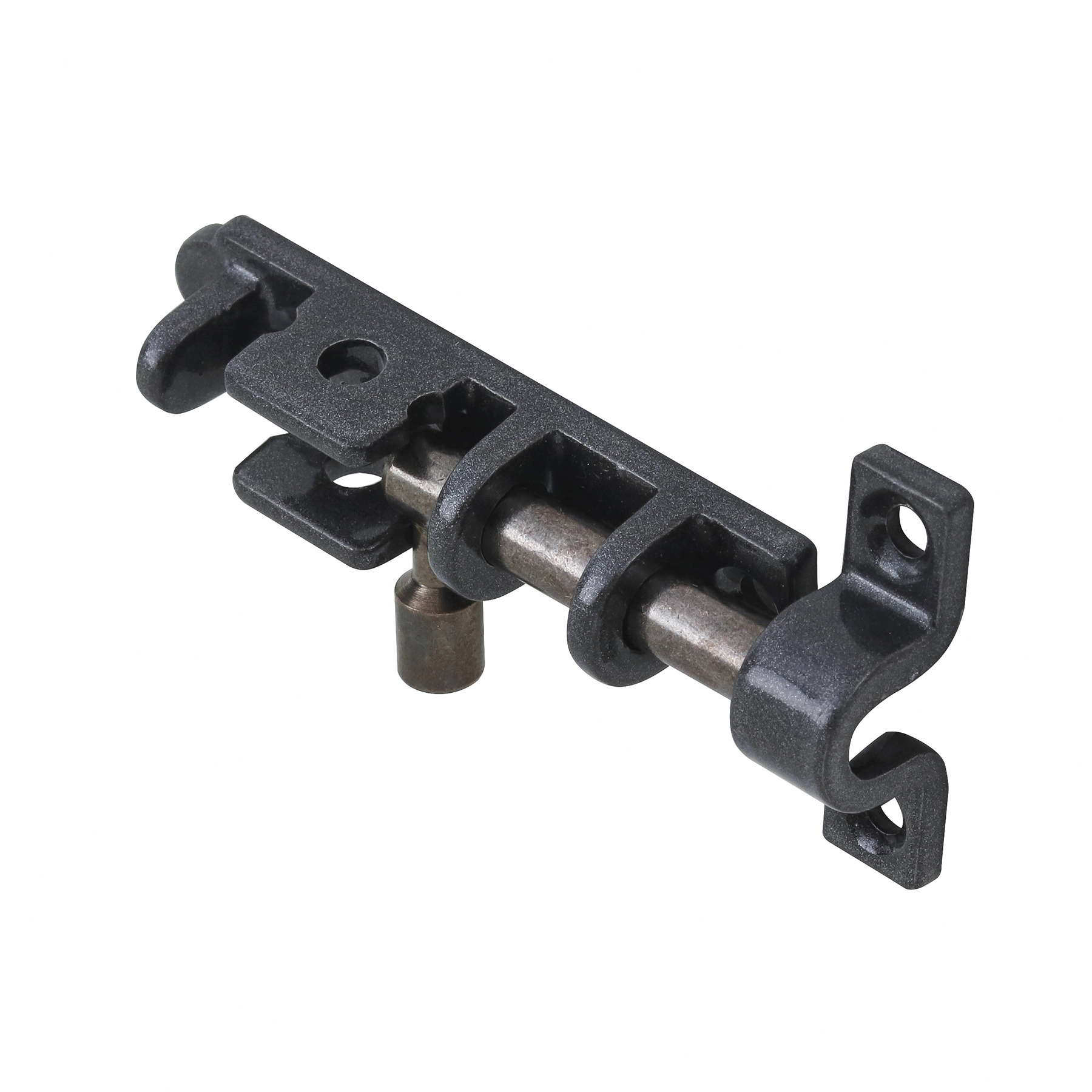 Trinco para Porta Zamac 60mm Ferrolho Redondo Preto União Mundial