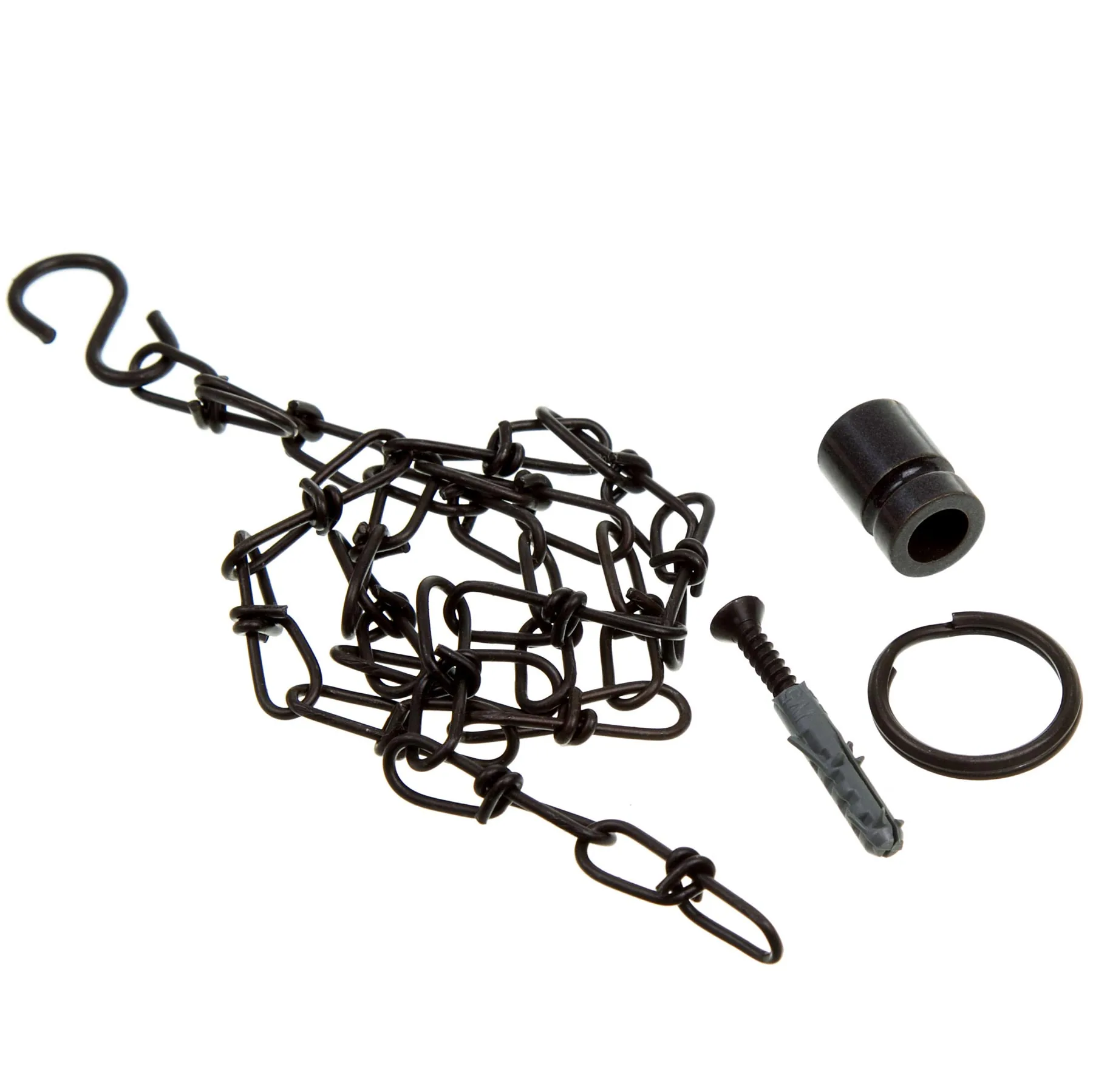 Corrente com Suporte para Trinco Sem Fim Aço Fosco Preto 500x10mm
