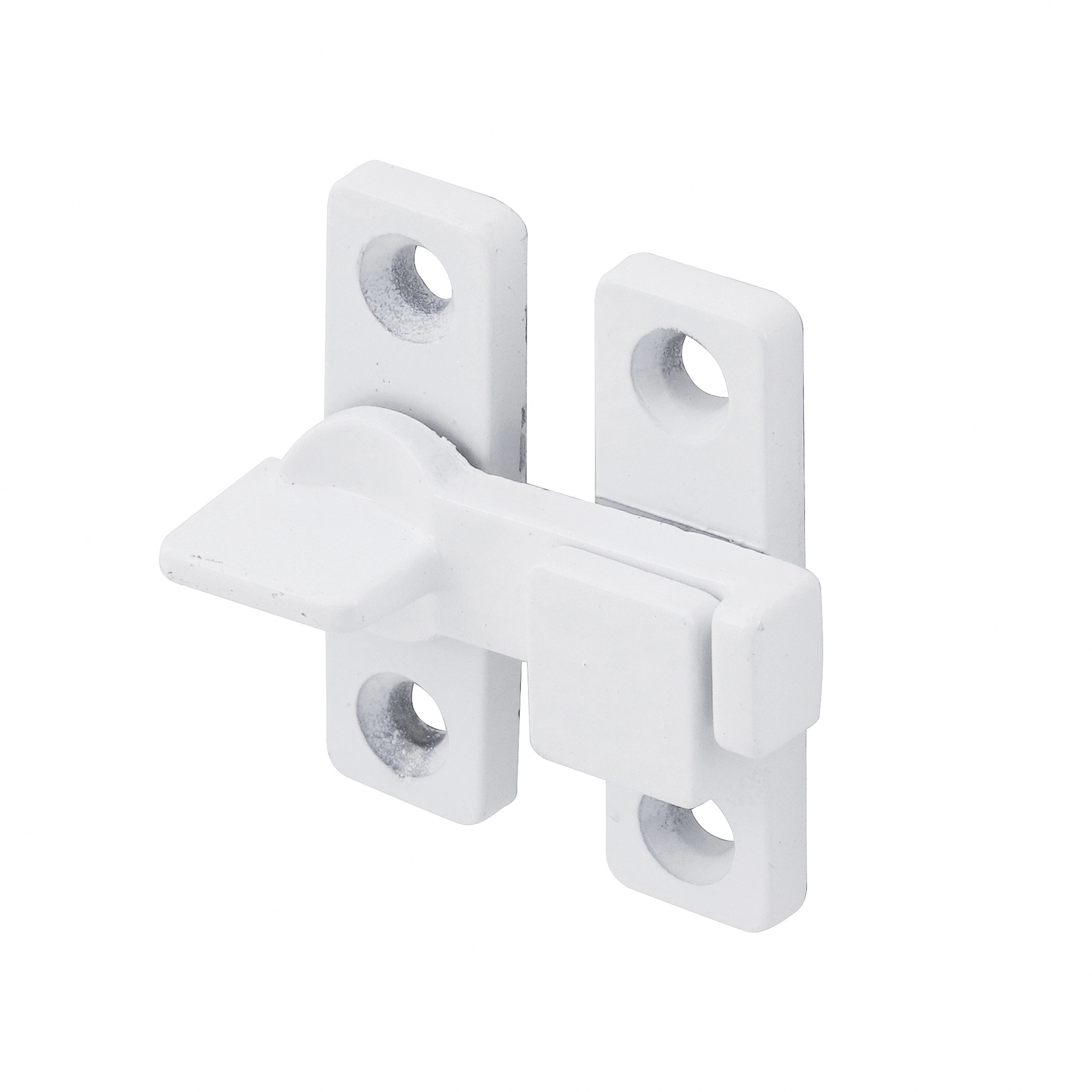 Tranqueta Sobrepor para Janela Aço Branco Fosco 40x10mm União Mundial
