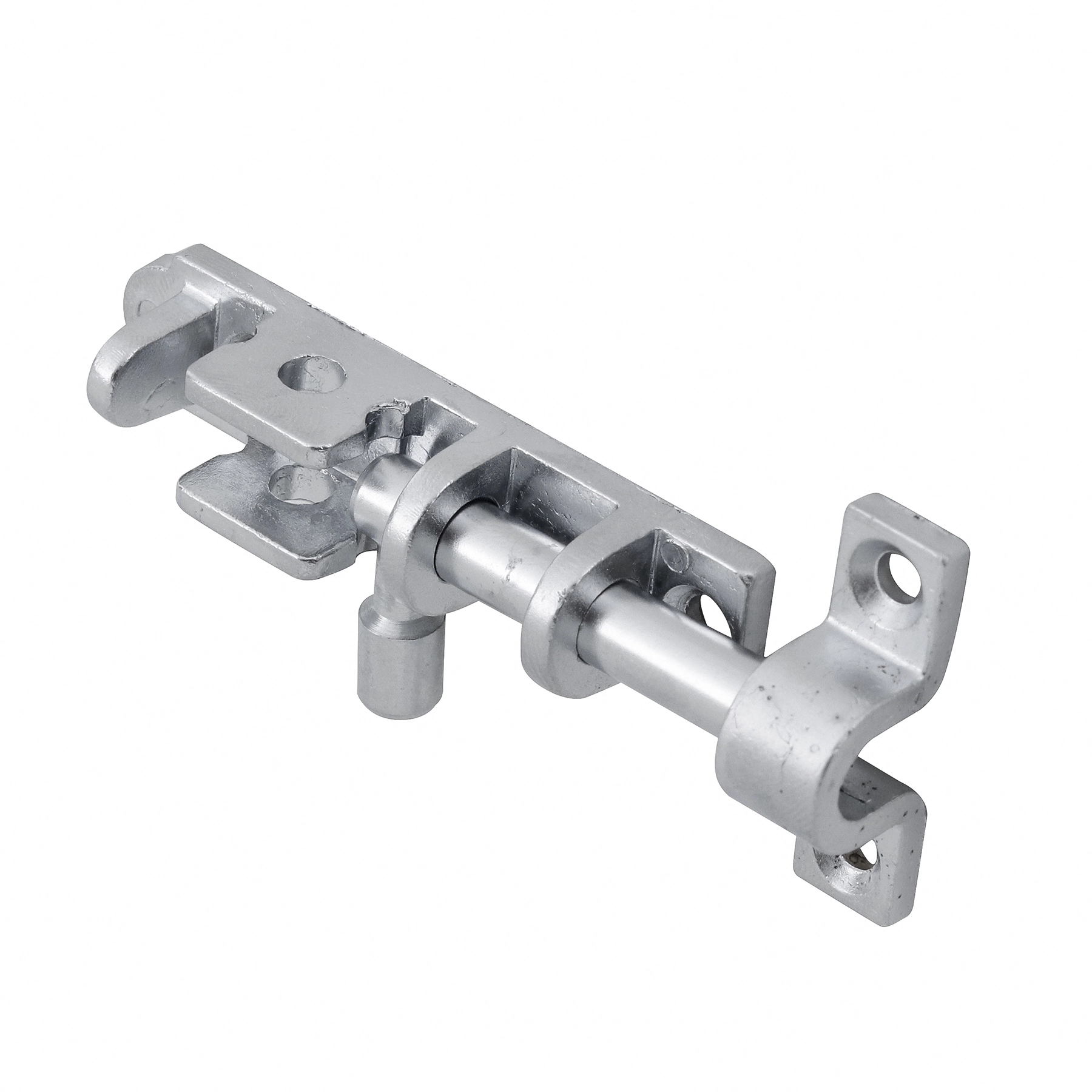 Trinco para Porta Zamac 60mm Ferrolho Redondo Prata União Mundial