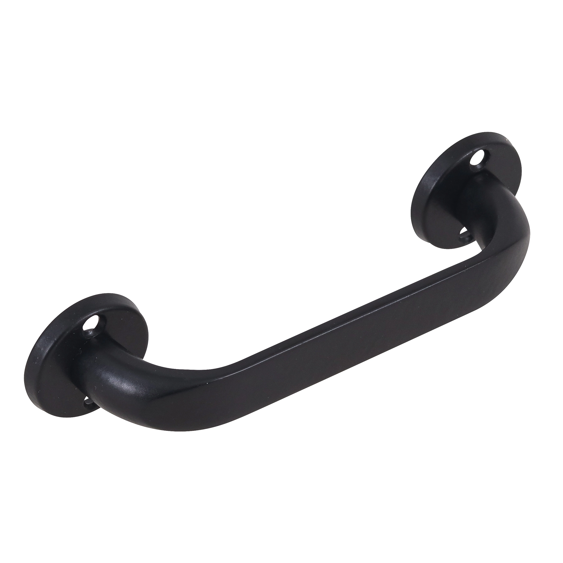 Puxador de Porta Pivotante e de Correr de Madeira em Zamac Preto Cromado Barra Reta 10cm União Mundial Classic