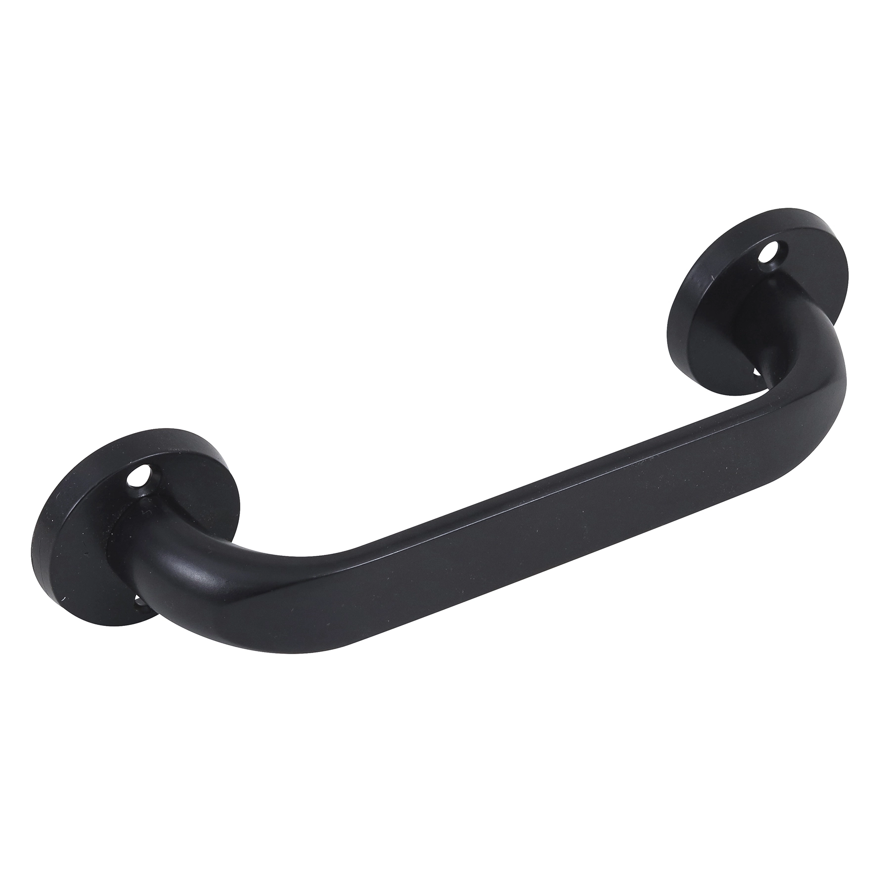 Puxador de Porta Pivotante e de Correr de Madeira em Zamac Preto Cromado Barra Reta 15cm União Mundial Classic