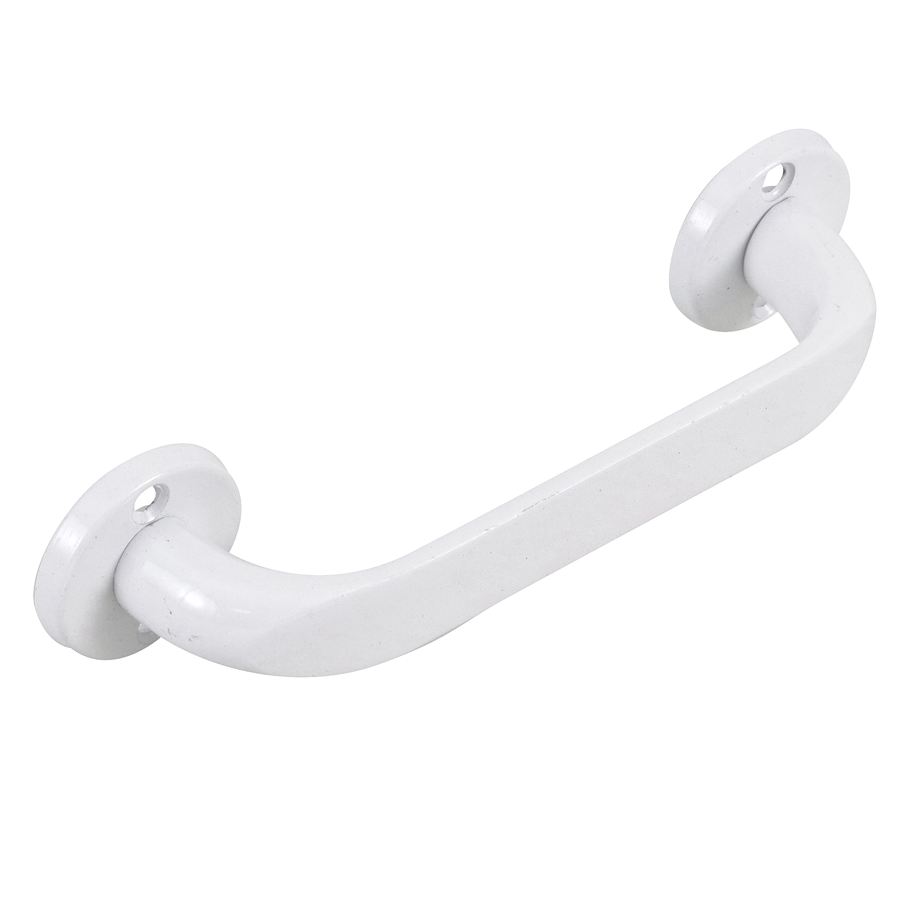Puxador de Porta Pivotante e de Correr de Madeira em Zamac Branco Cromado Barra Reta 10cm União Mundial Classic