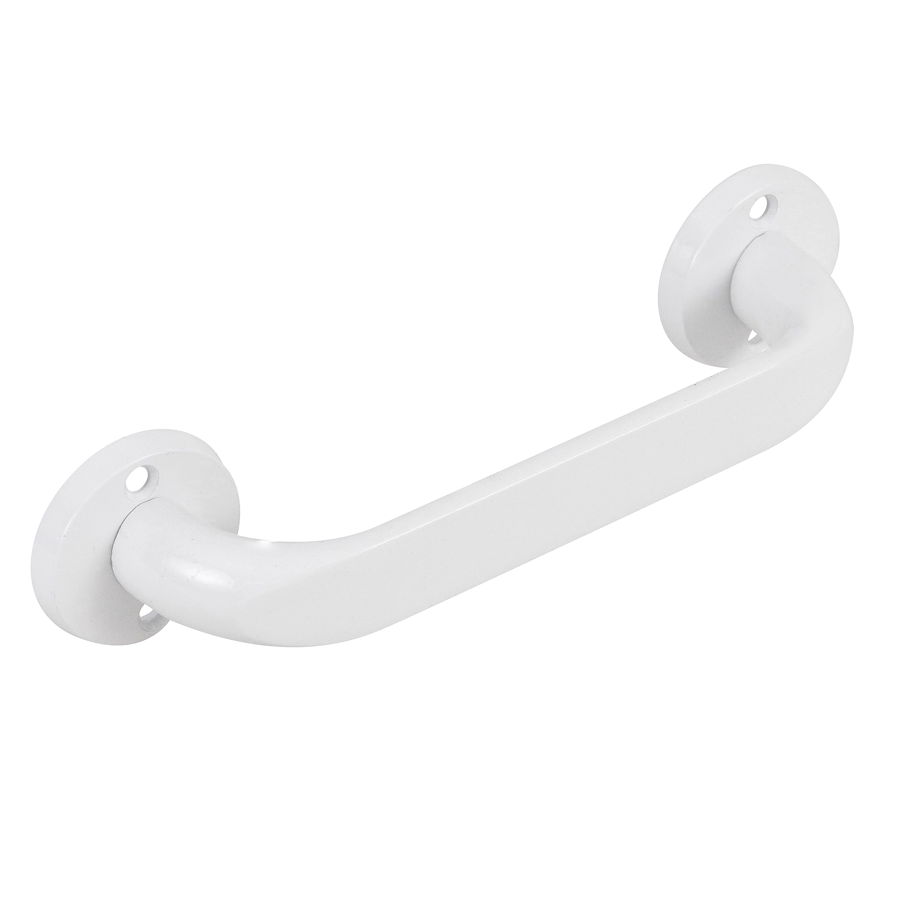 Puxador de Porta Pivotante e de Correr de Madeira em Zamac Branco Cromado Barra Reta 15cm União Mundial Classic