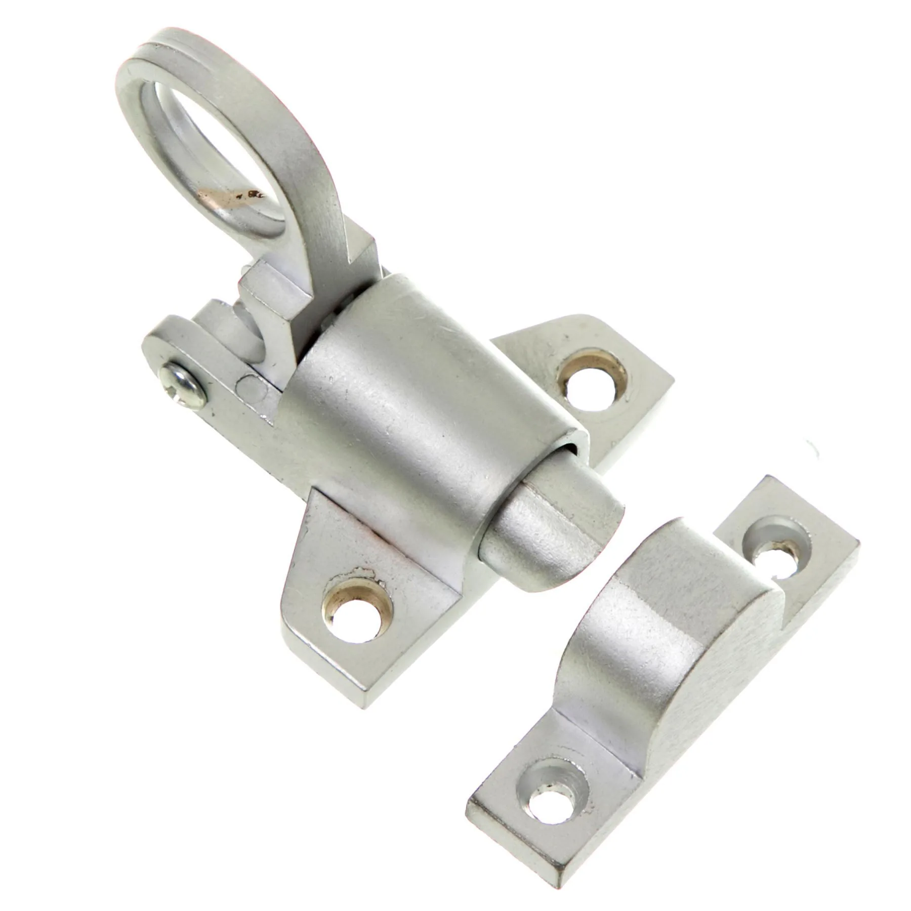 Trinco Sobrepor para Janela Zamac Prata Cromado Acetinado 60x25mm União Mundial