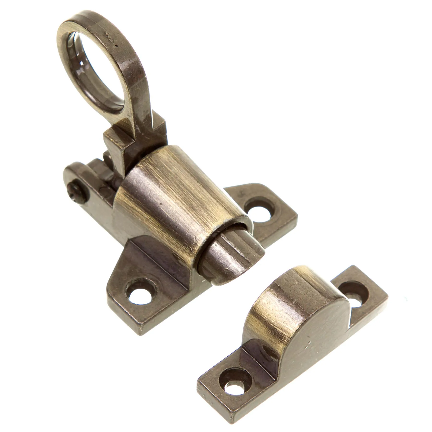 Trinco para Janela Zamac Oxidado Dourado 60x25mm União Mundial