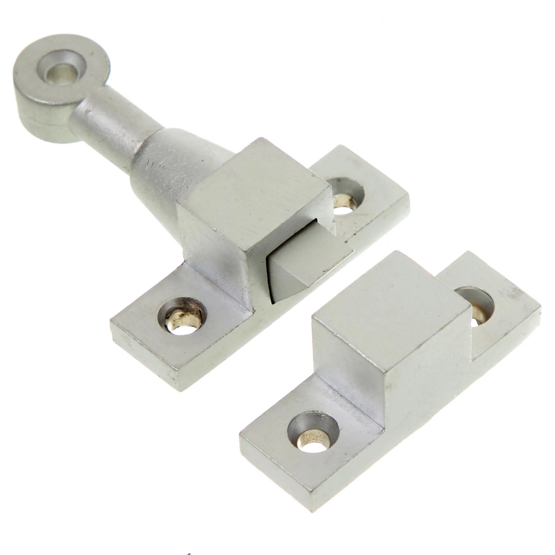Trinco Sobrepor para Janela Zamac Cromado Acetinado 60x25mm União Mundial
