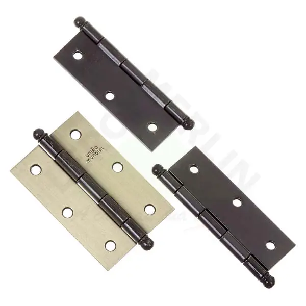 Dobradiça para Porta com Pino Reversível Ouro Velho até 21kg 3 peças