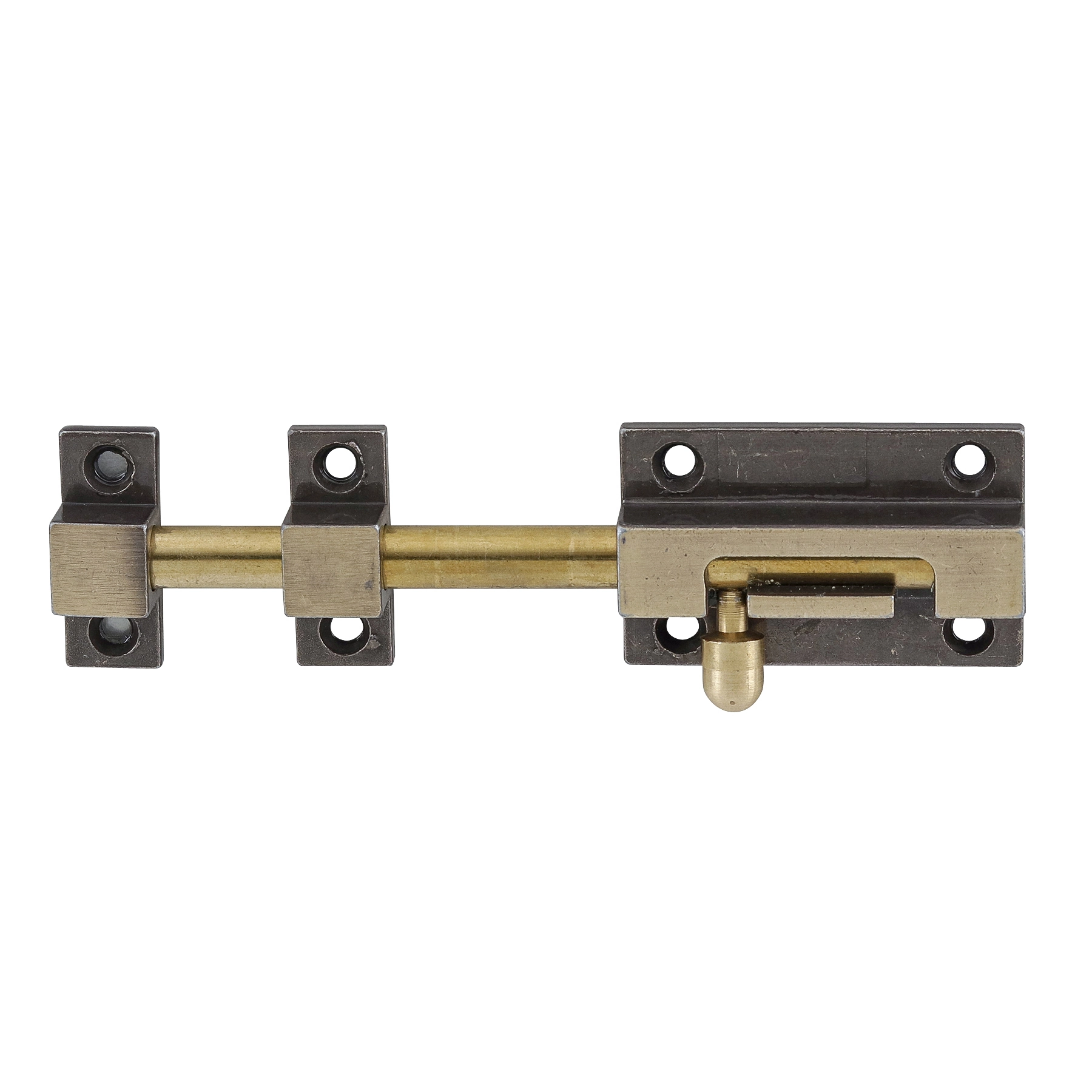 Trinco para Porta Latão Zamac 120mm Ferrolho Redondo 1 Peça União Mundial