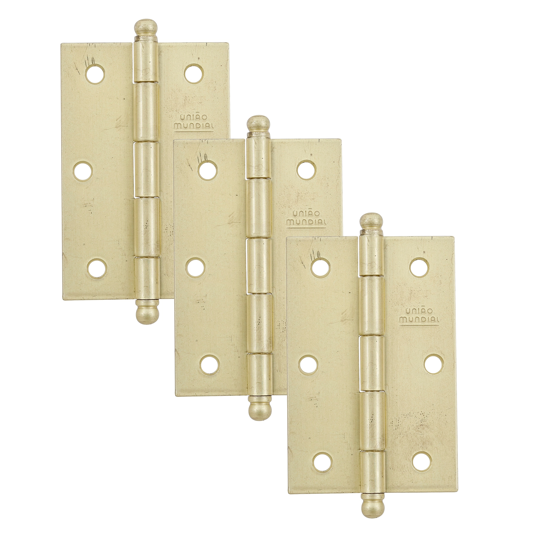 Dobradiça para Porta em Latão Ouro Velho União Mundial