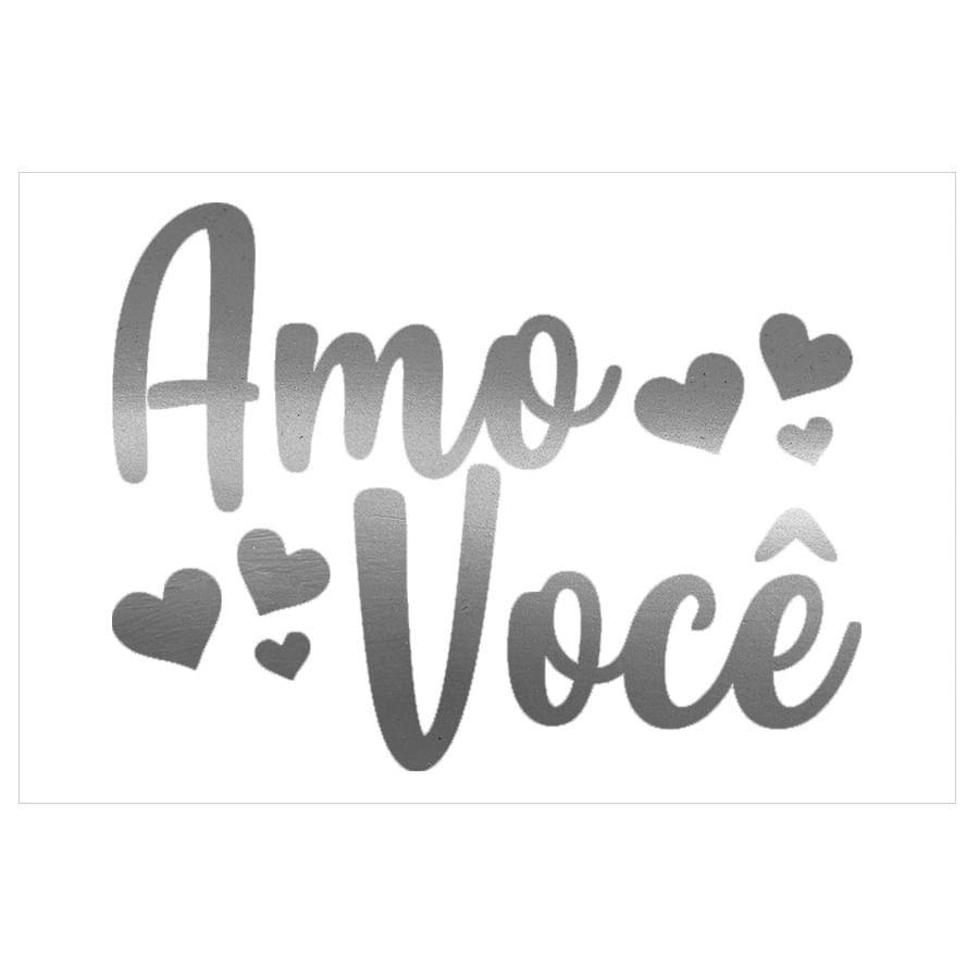 Adesivo Amo Vc Prata 10652 15cm Juliana Poletini