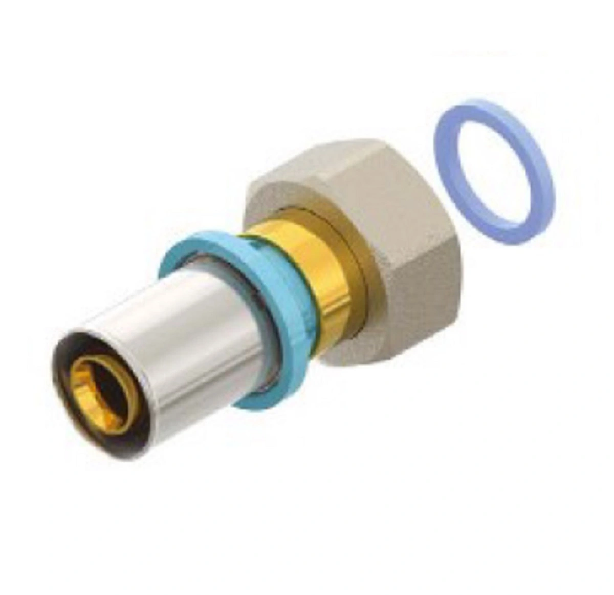 Conector Fêmea Móv.ved. Plana Água Lbp 20mmx1/2 Prens.emmeti