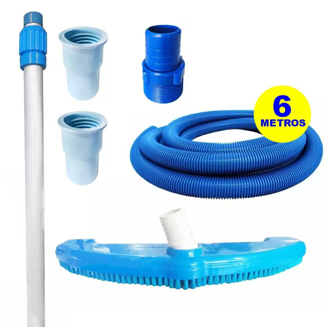 Kit Para Limpeza De Piscinas Aspirador Com Escova Mangueira