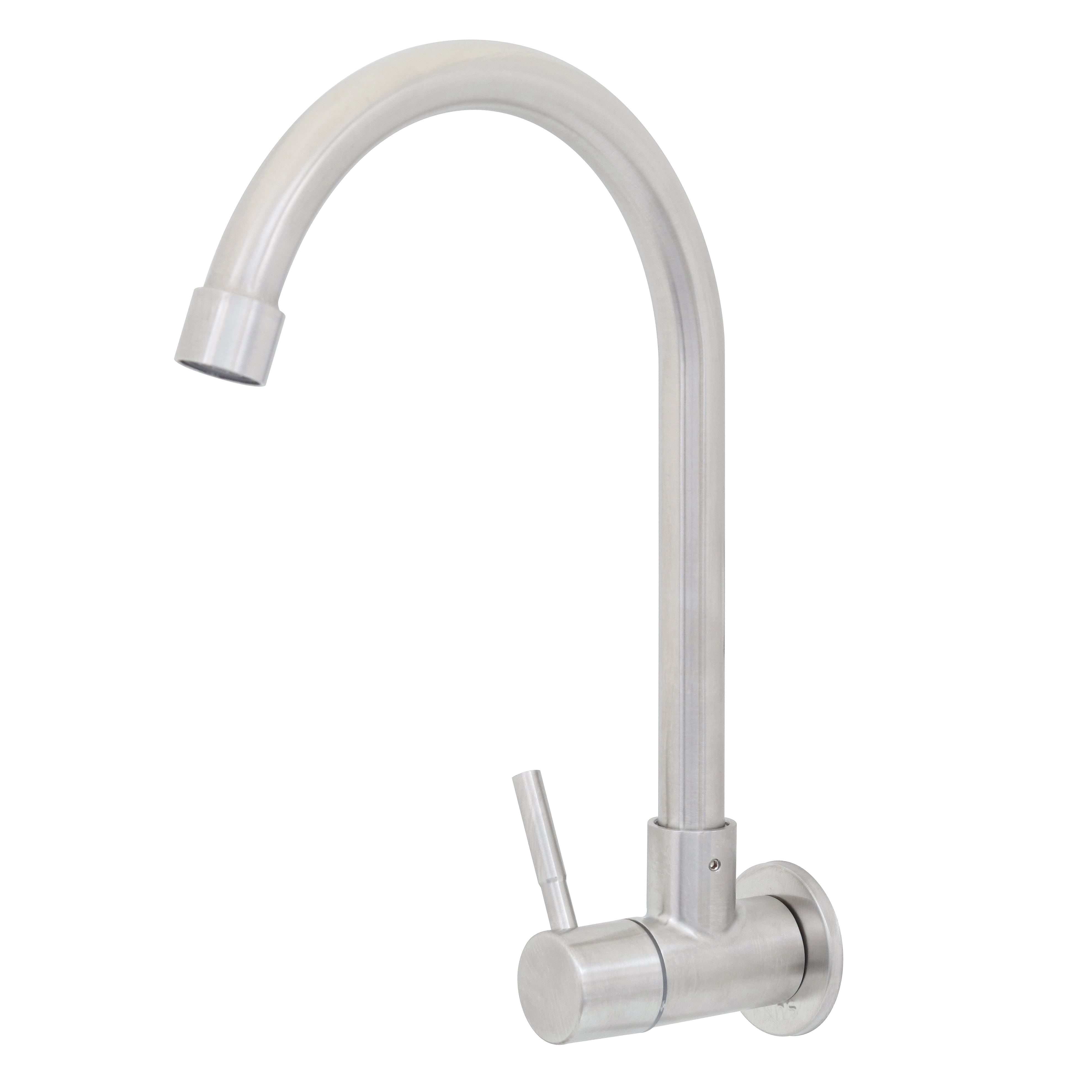 Torneira de Parede para Cozinha com Bica Alta Inox Escovado Steel Stoc