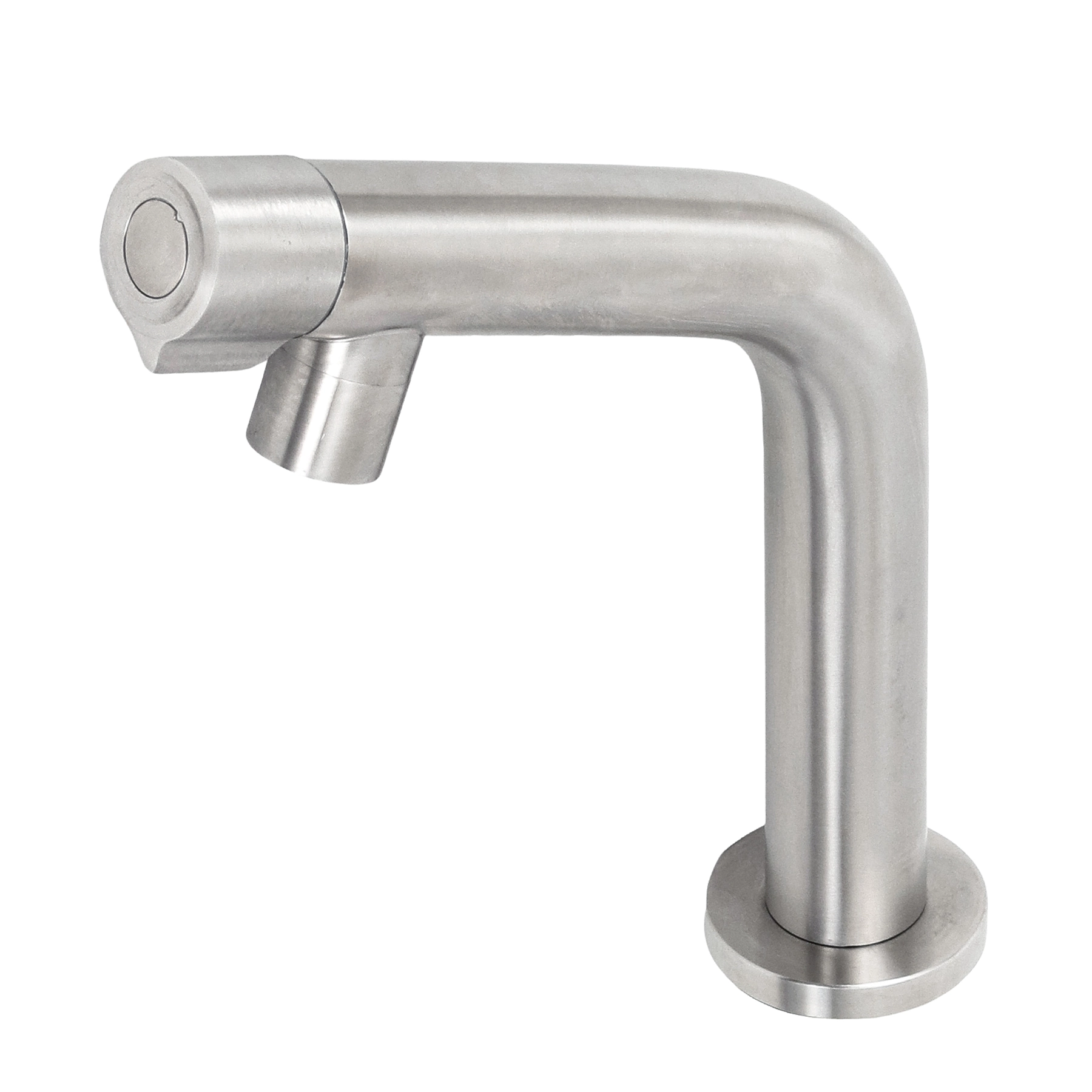 Torneira para Pia de Banheiro Bica Média Inox Steel Stoc