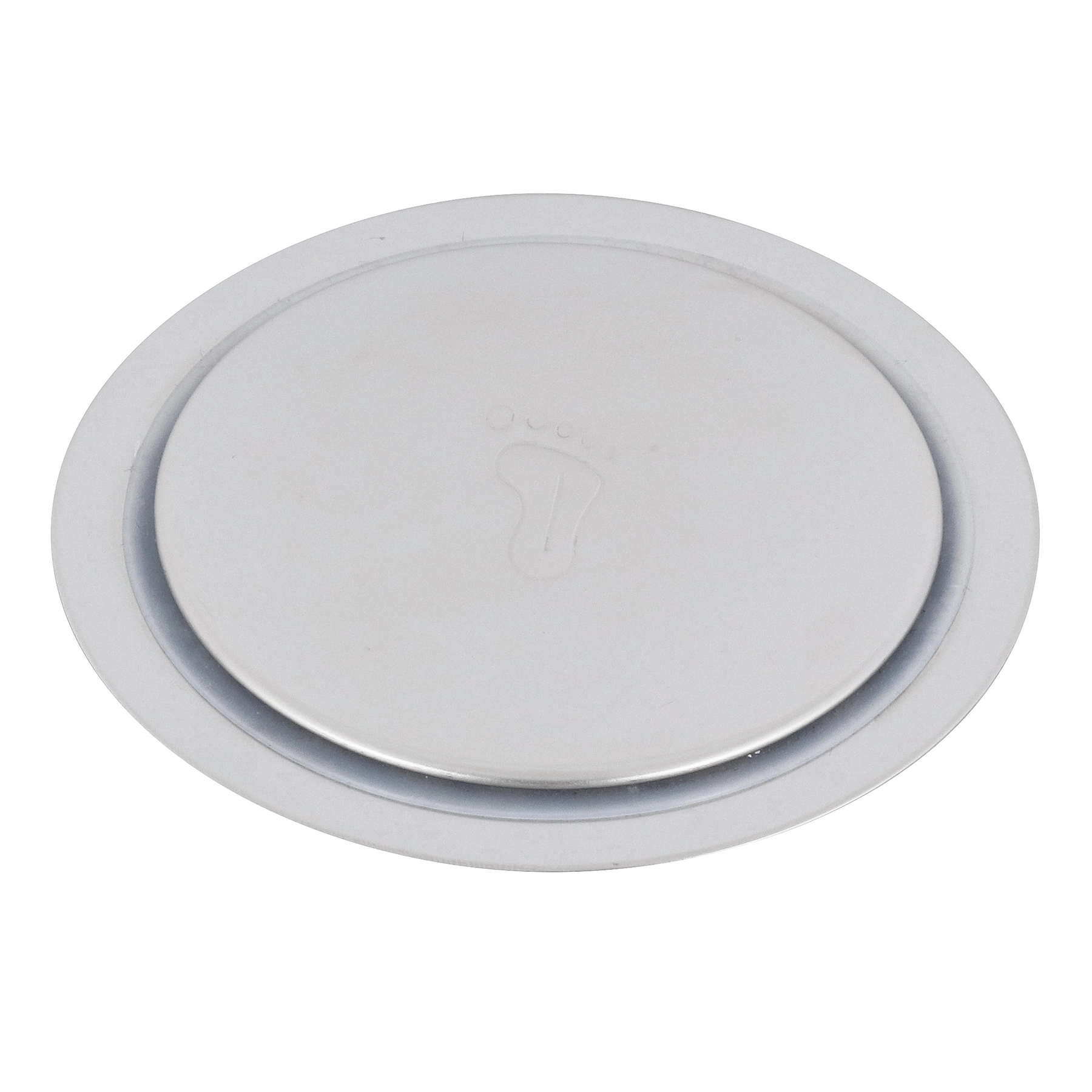 Ralo Click de Banheiro 10x10cm Anti-Inseto e Anti Odor Aço Inox Cromado Redondo Stoc Click