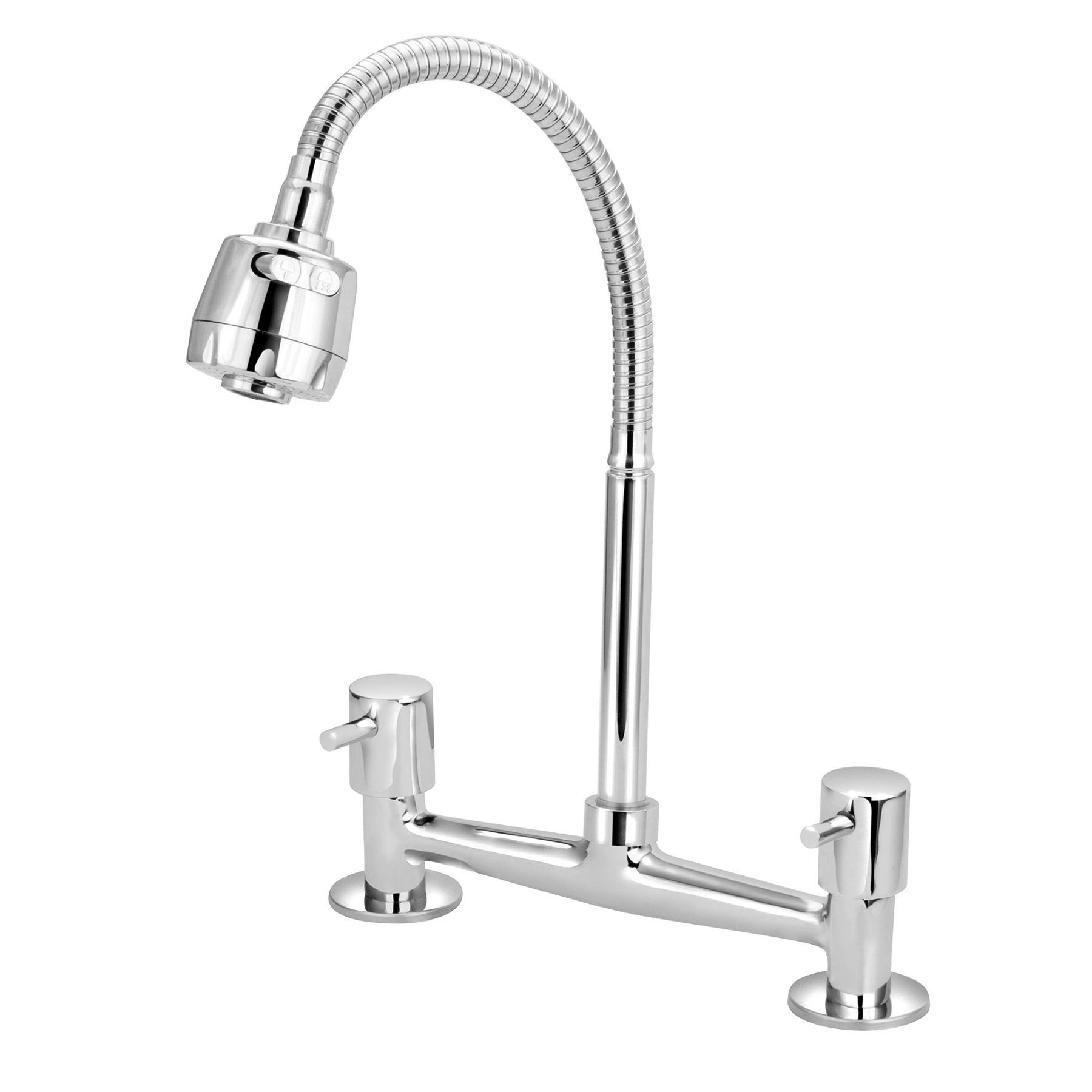 Torneira Misturador Gourmet de Pia para Cozinha com Bica Alta Flexível Cromada Gourmet Alavanca Stoc