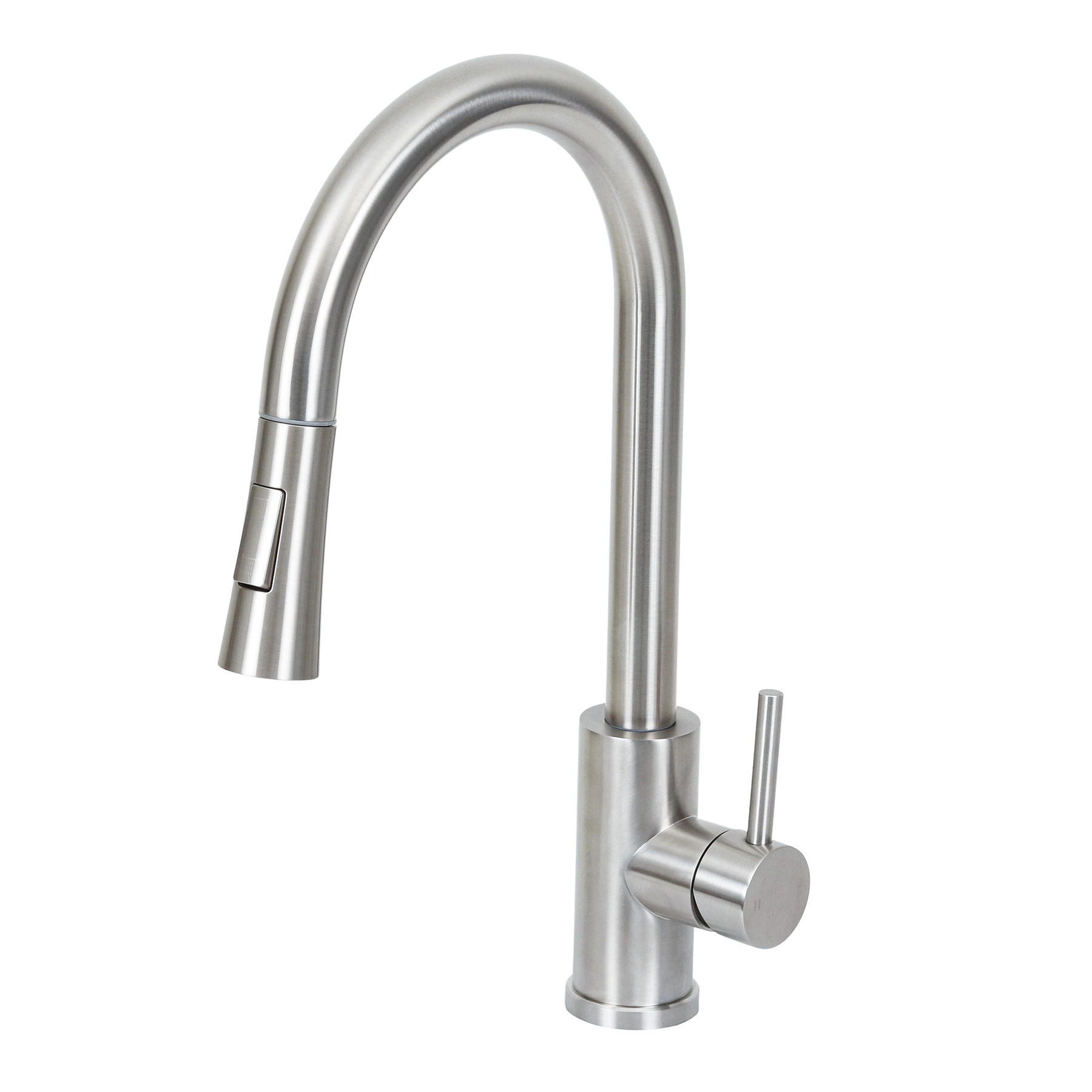Torneira Monocomando Gourmet de Pia para Cozinha com Bica Alta Extensível Inox Escovado Steel Stoc