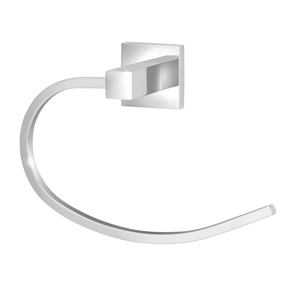 Porta Toalha de Rosto Simples de Metal Cromado 23cm Square Stoc