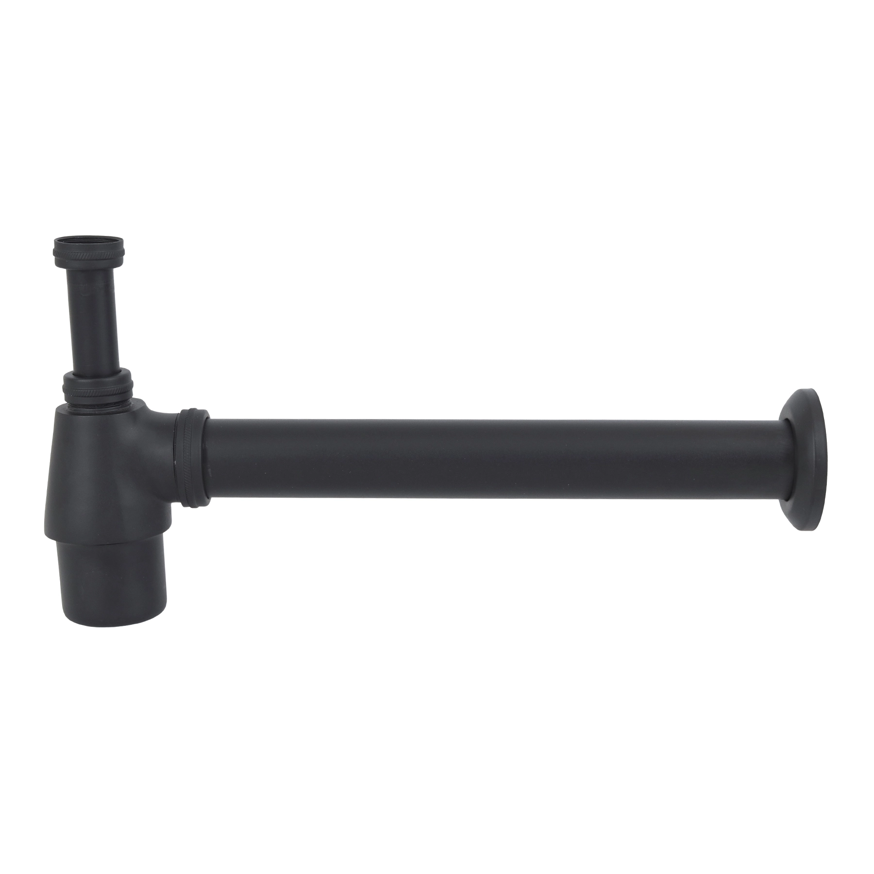 Sifão Lavatório Rígido Metal Preto 7/8"x1.1/2"x30cm Stoc