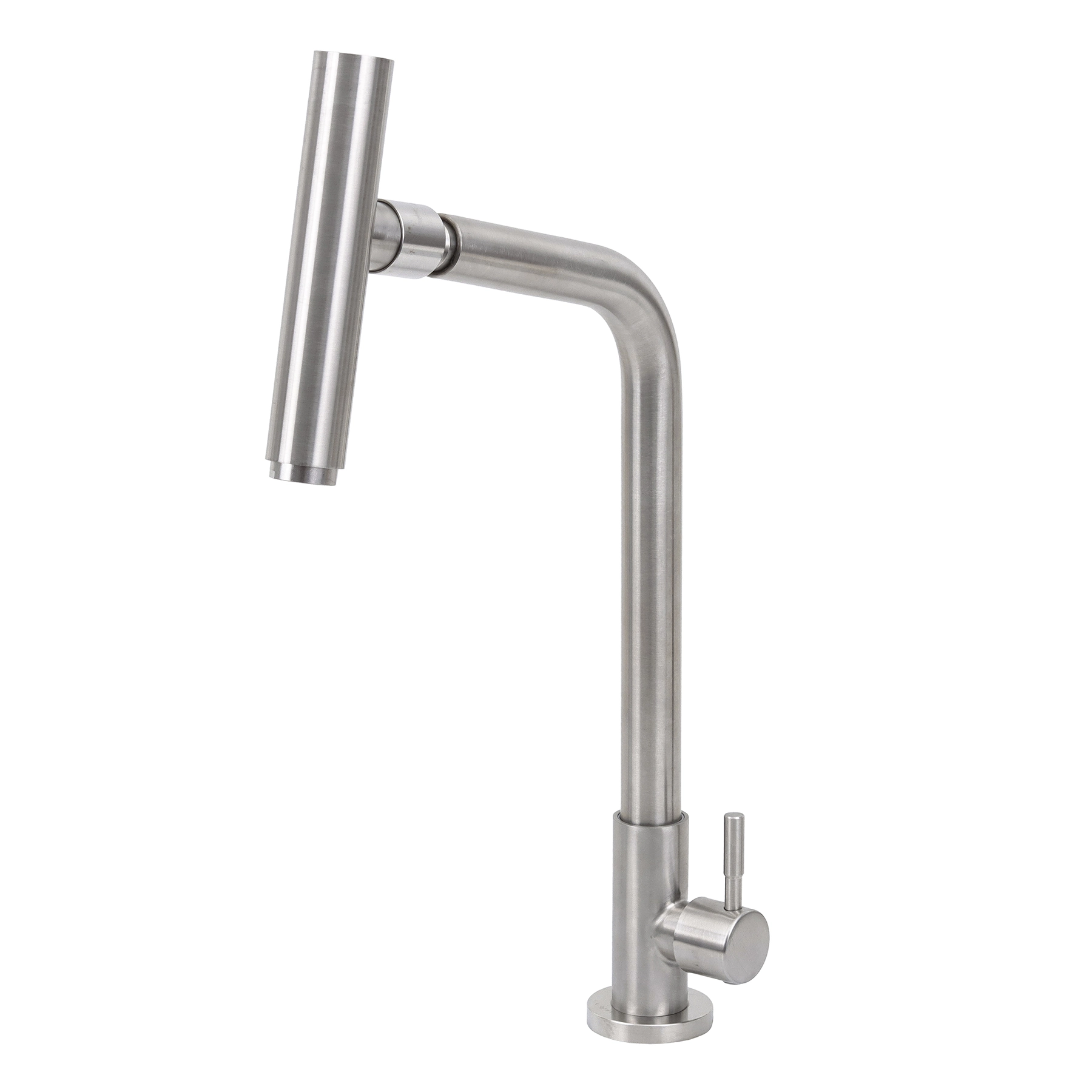Torneira de Pia para Cozinha com Bica Alta Inox Escovado Steel 360° Stoc