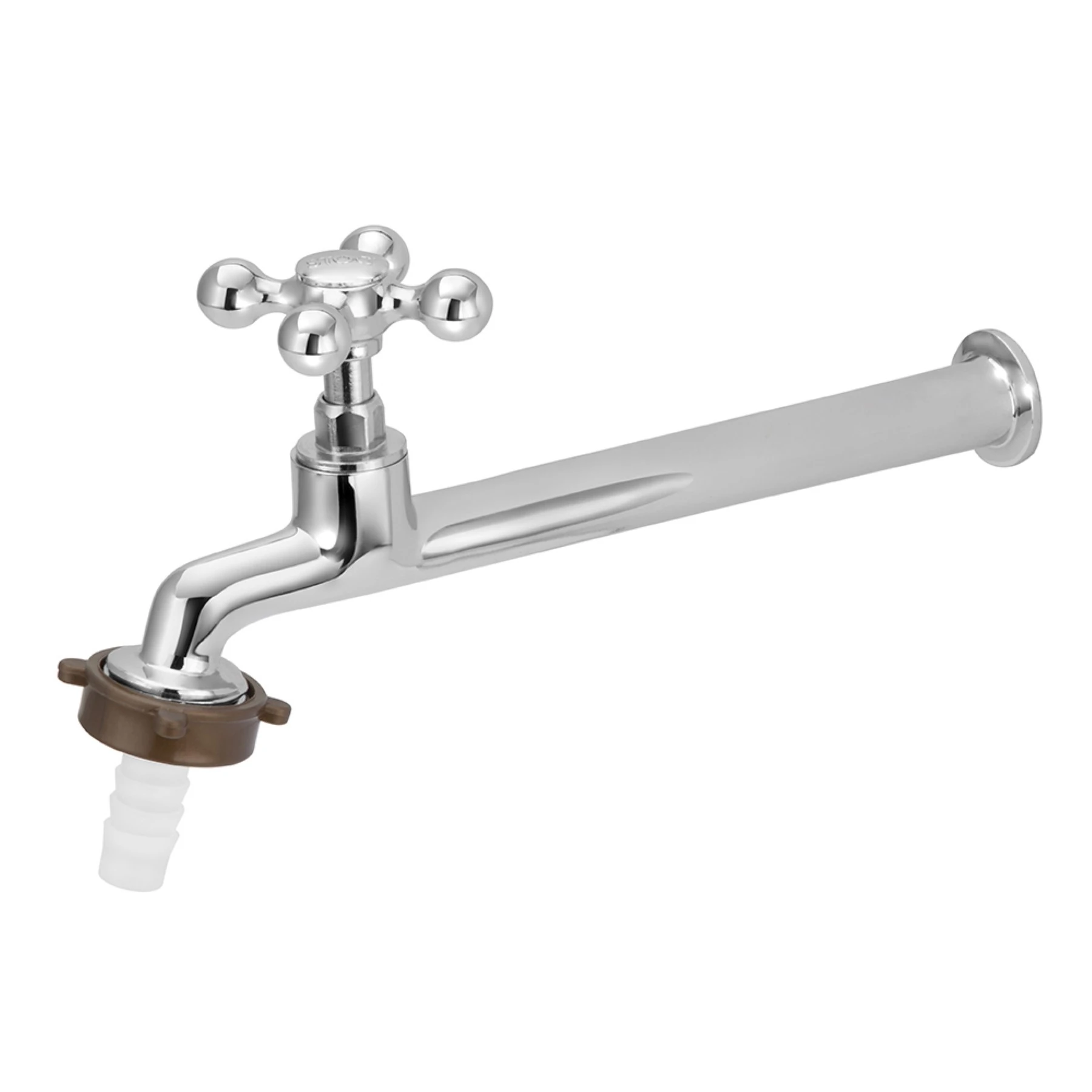 Torneira de Parede para Cozinha com Bica Reta Cromada Light com Bico Stoc