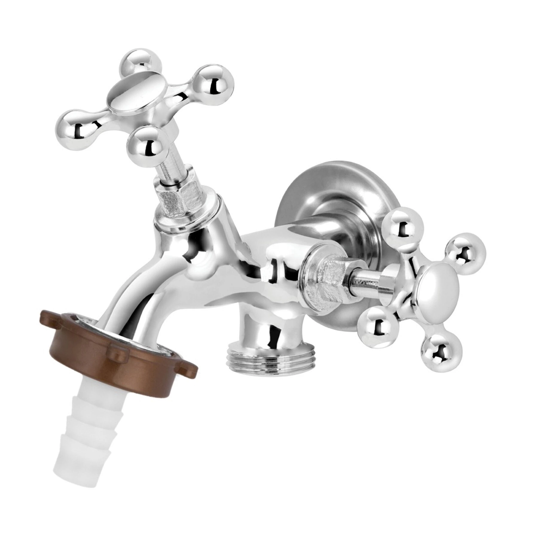 Torneira de Parede para Tanque e Máquina de Lavar com Bica Reta Cromada Light Stoc