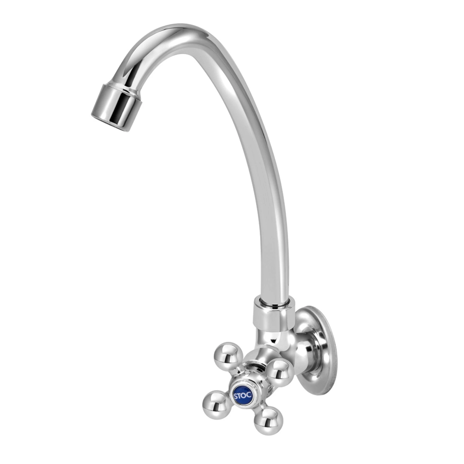 Torneira de Parede para Cozinha com Bica Alta Cromada Light Cruzeta Stoc