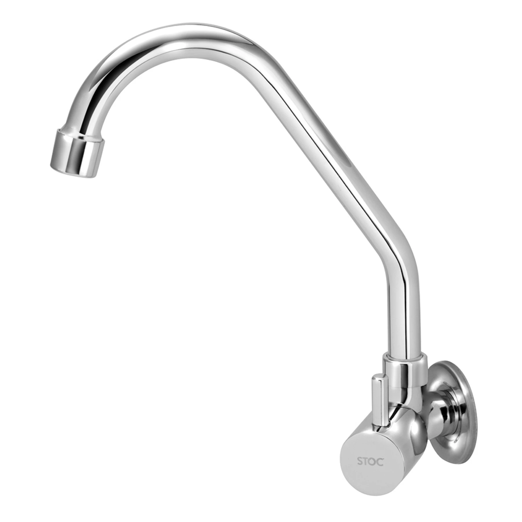 Torneira de Parede para Cozinha com Bica Alta Cromada Light Alavanca Stoc