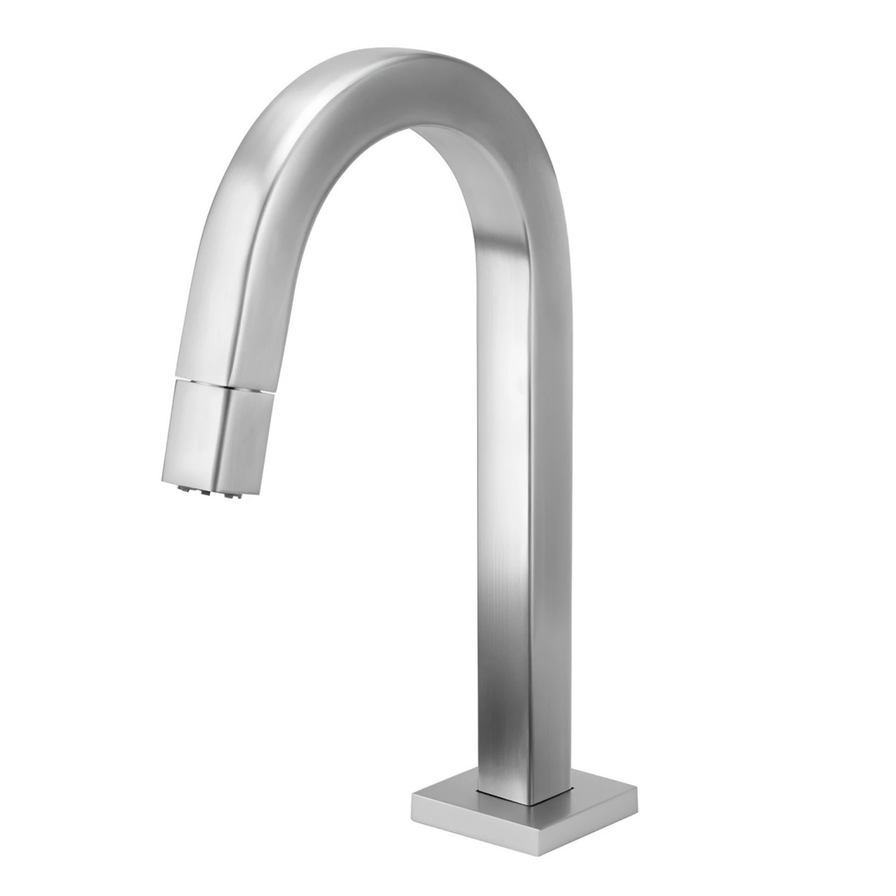 Torneira de Pia para Banheiro com Bica Média Inox Escovado Tube Stoc