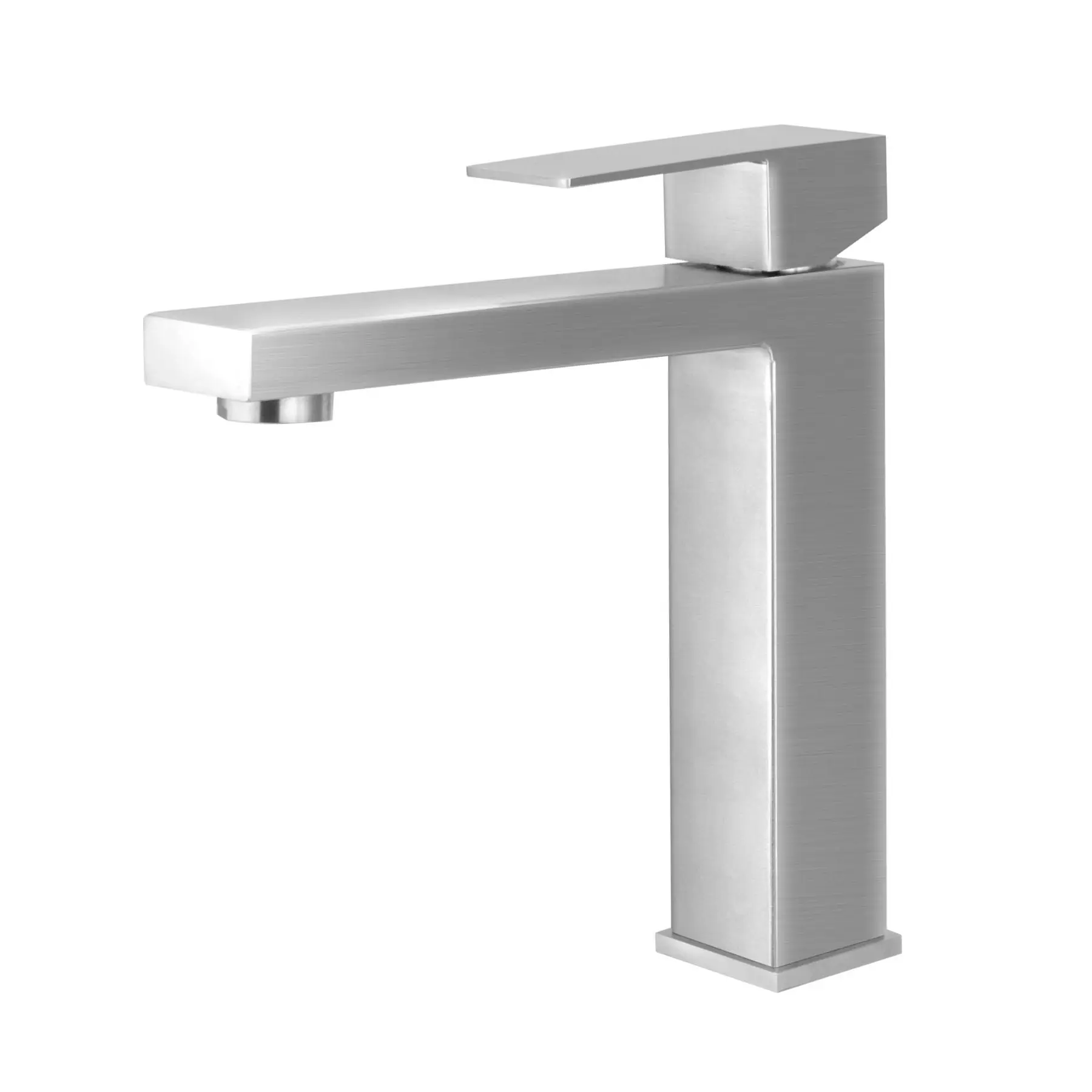 Torneira de Pia para Banheiro com Bica Média Inox Escovado Steel Stoc