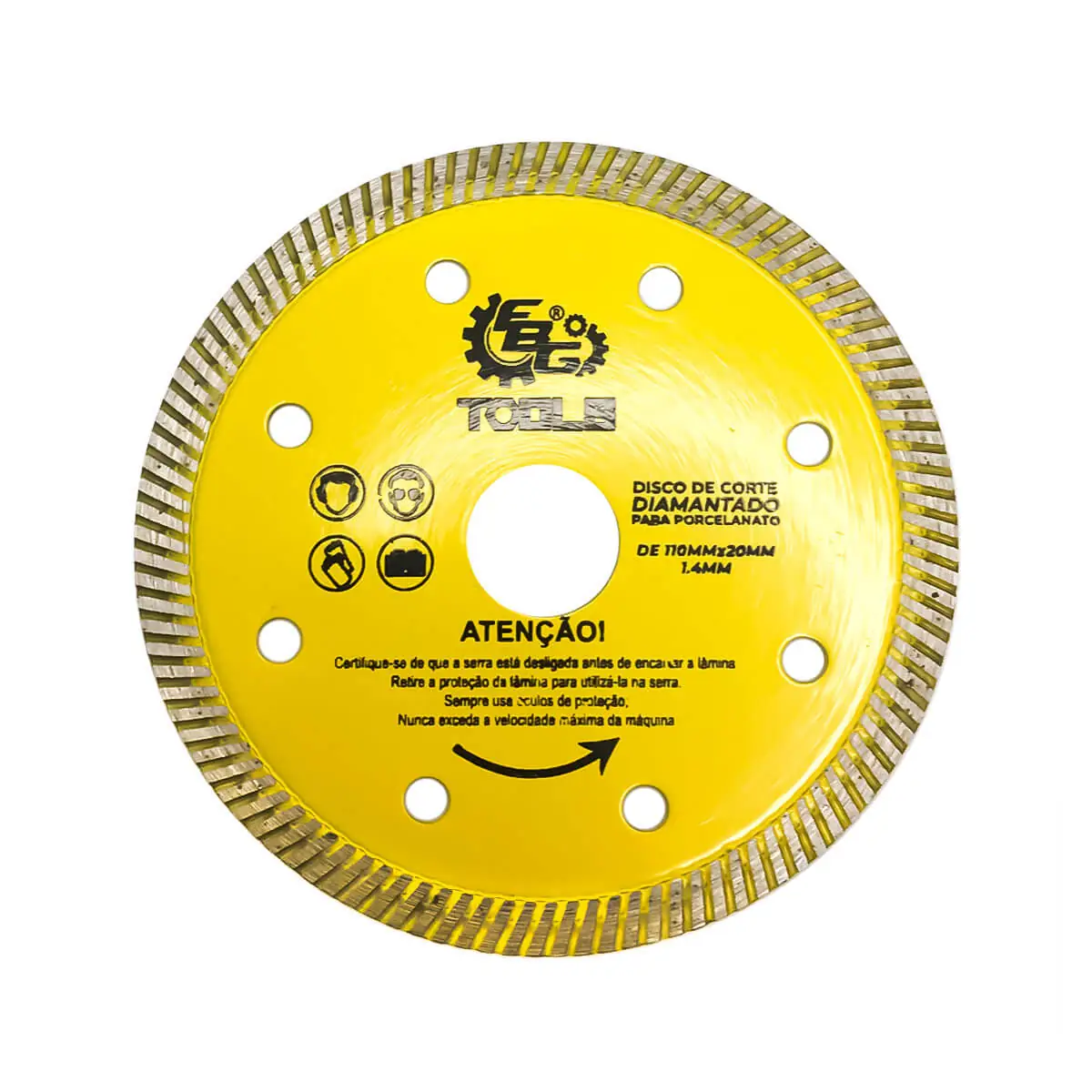 Disco De Corte Porcelanato Ceramica Diamantado 110x20mm