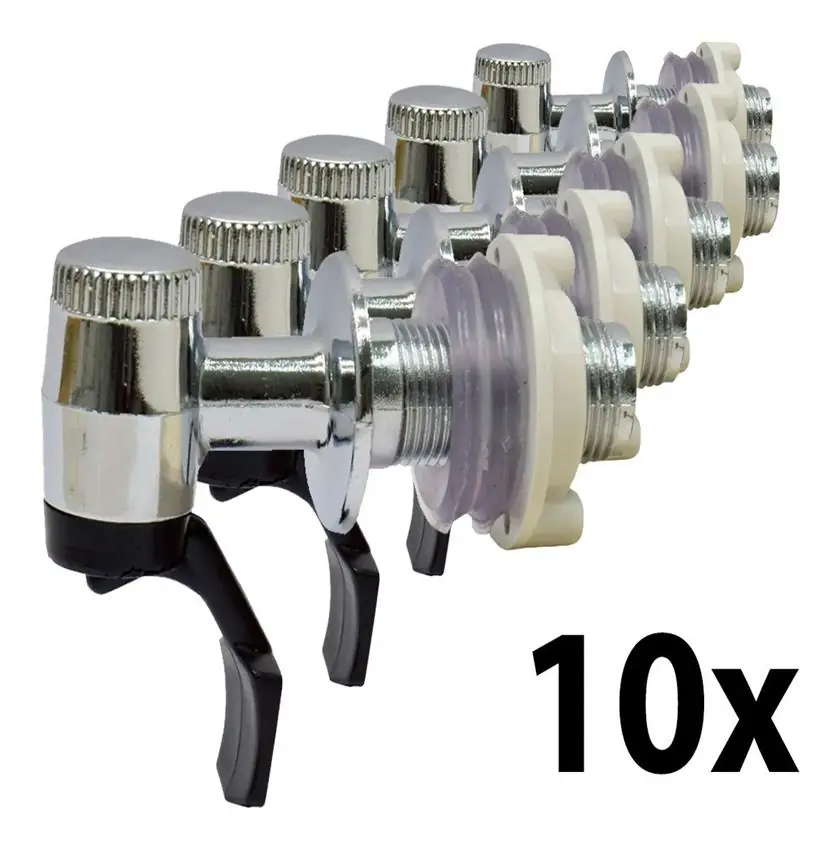 Kit 10 Torneira Para Filtro Cromada Gama