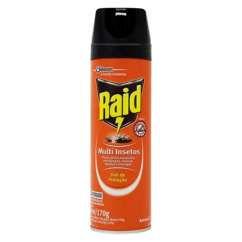 Inseticida Aerossol Multi Insetos Raid Protector Frasco 285ml Spray