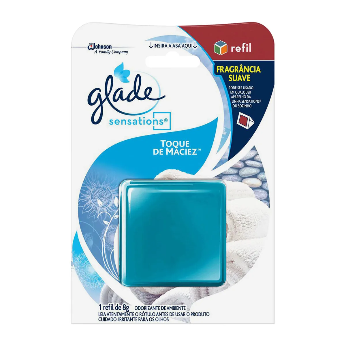 Odorizador De Ambiente Toque De Maciez Ou Manhã Do Campo Glade Sensations Blister 8g Refil