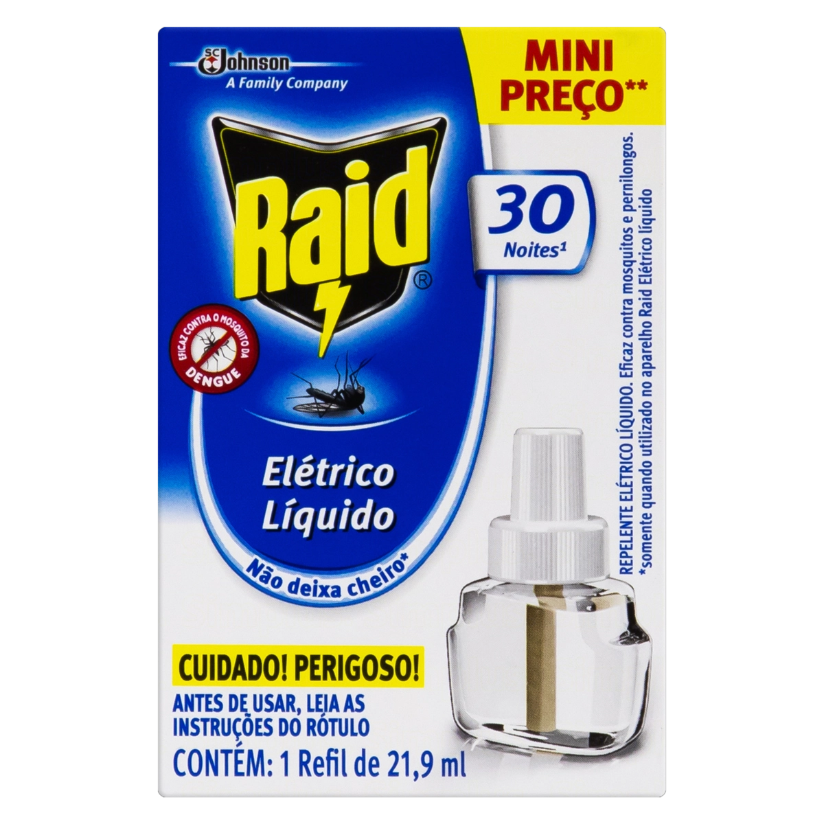 Repelente Elétrico Líquido Raid Caixa 21,9ml Refil