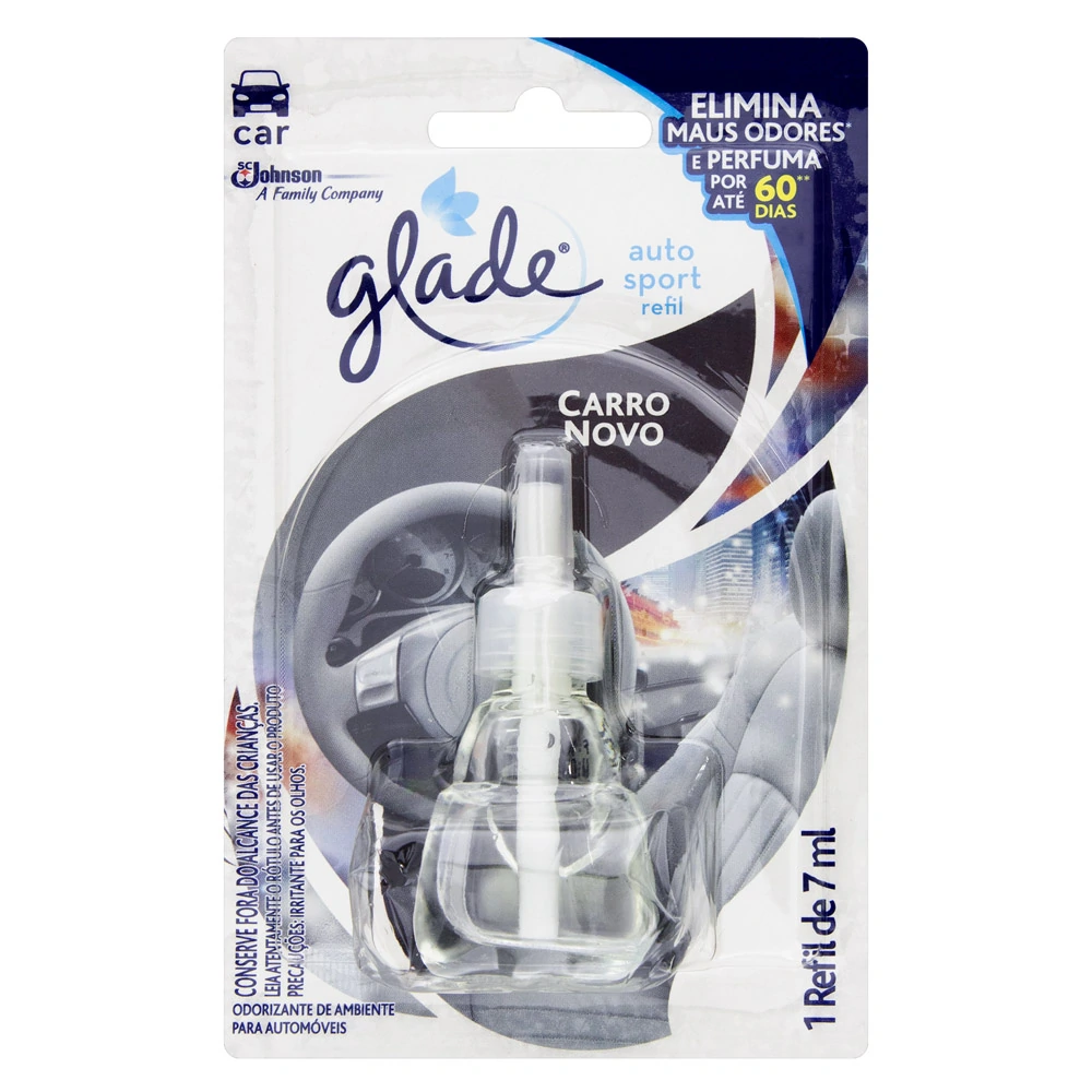 Refil Glade Auto Sport Carro Novo 7 ml