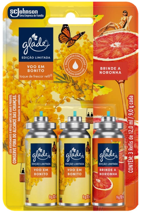 Desodorizante De Ambiente Glade 12ml Refil Voo Em Bonito E B Noronha 3un
