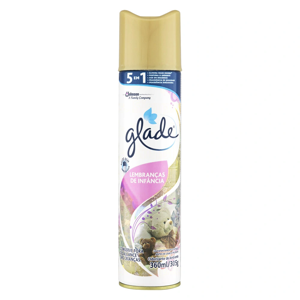 Odorizador De Ambiente Aerossol Lembranças De Infância Glade Frasco 360ml Spray