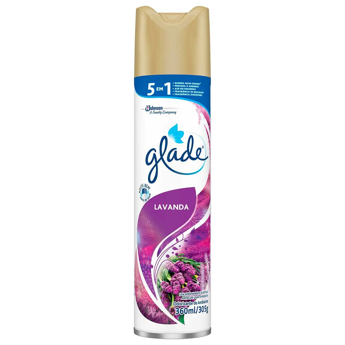 Desodorizador Glade Aerossol Lavanda 360 ml
