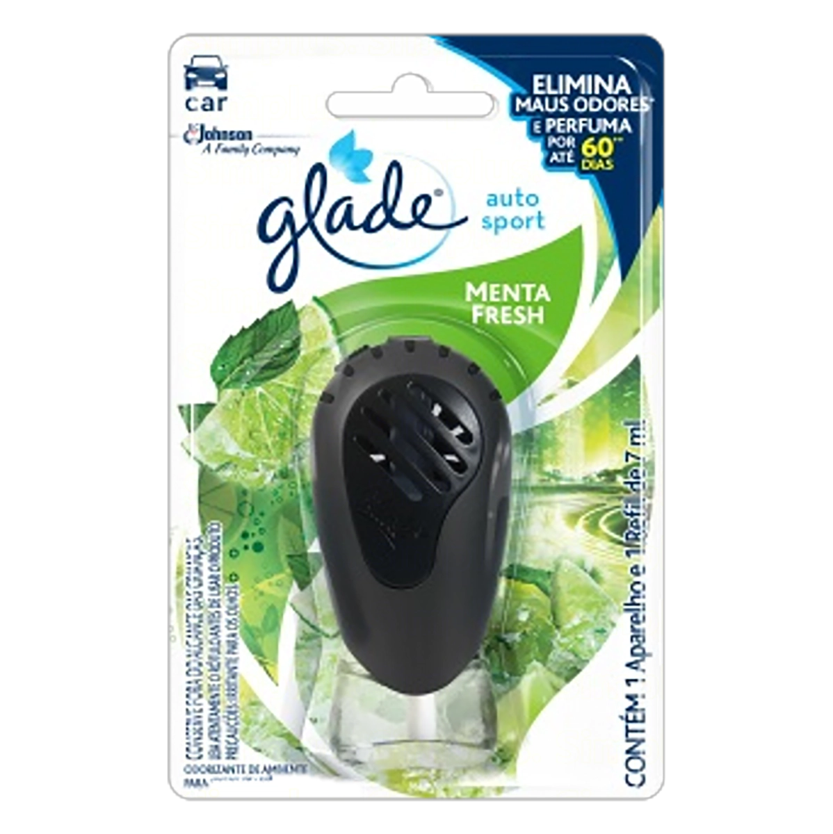 Aparelho E Odorizador Automotivo Menta Fresh Glade Auto Sport Blister 7ml